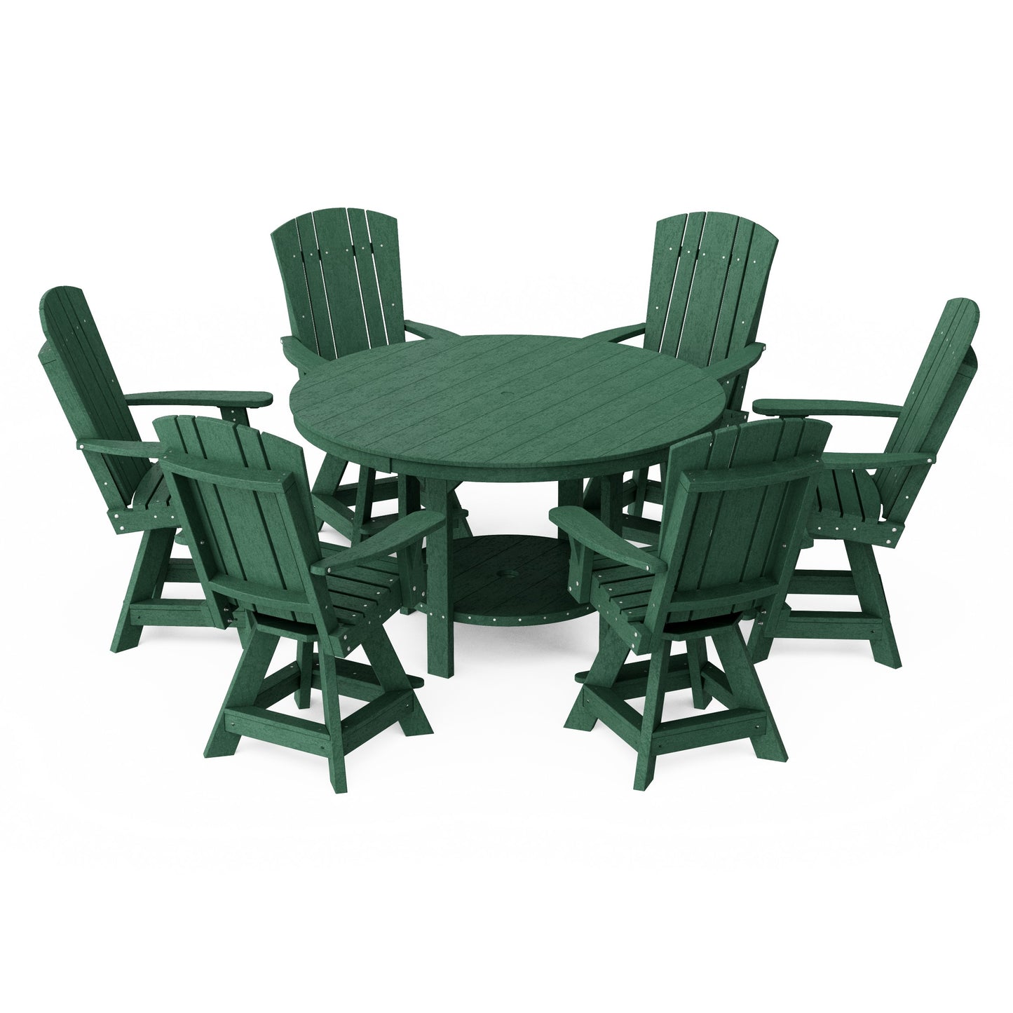 Heritage 7-Piece Round Counter Height Dining Set with Swivel Chairs
