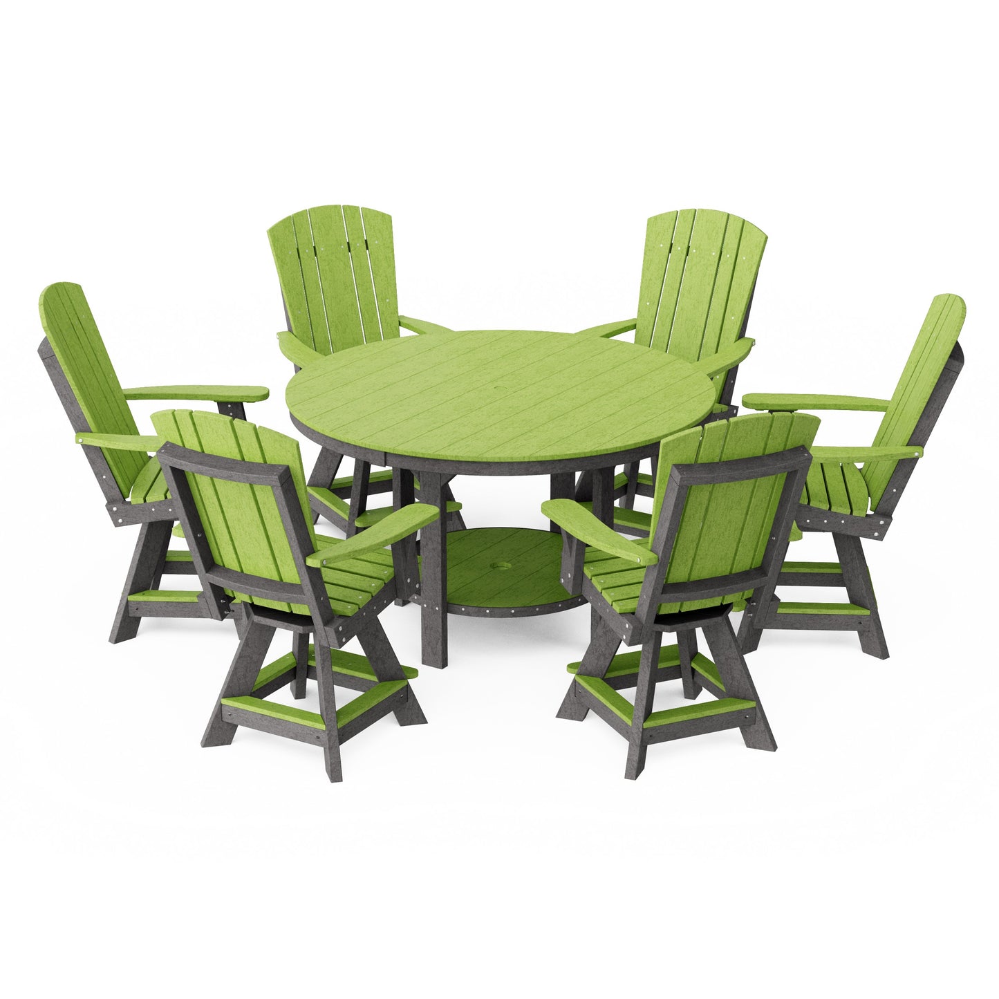 Heritage 7-Piece Round Counter Height Dining Set with Swivel Chairs