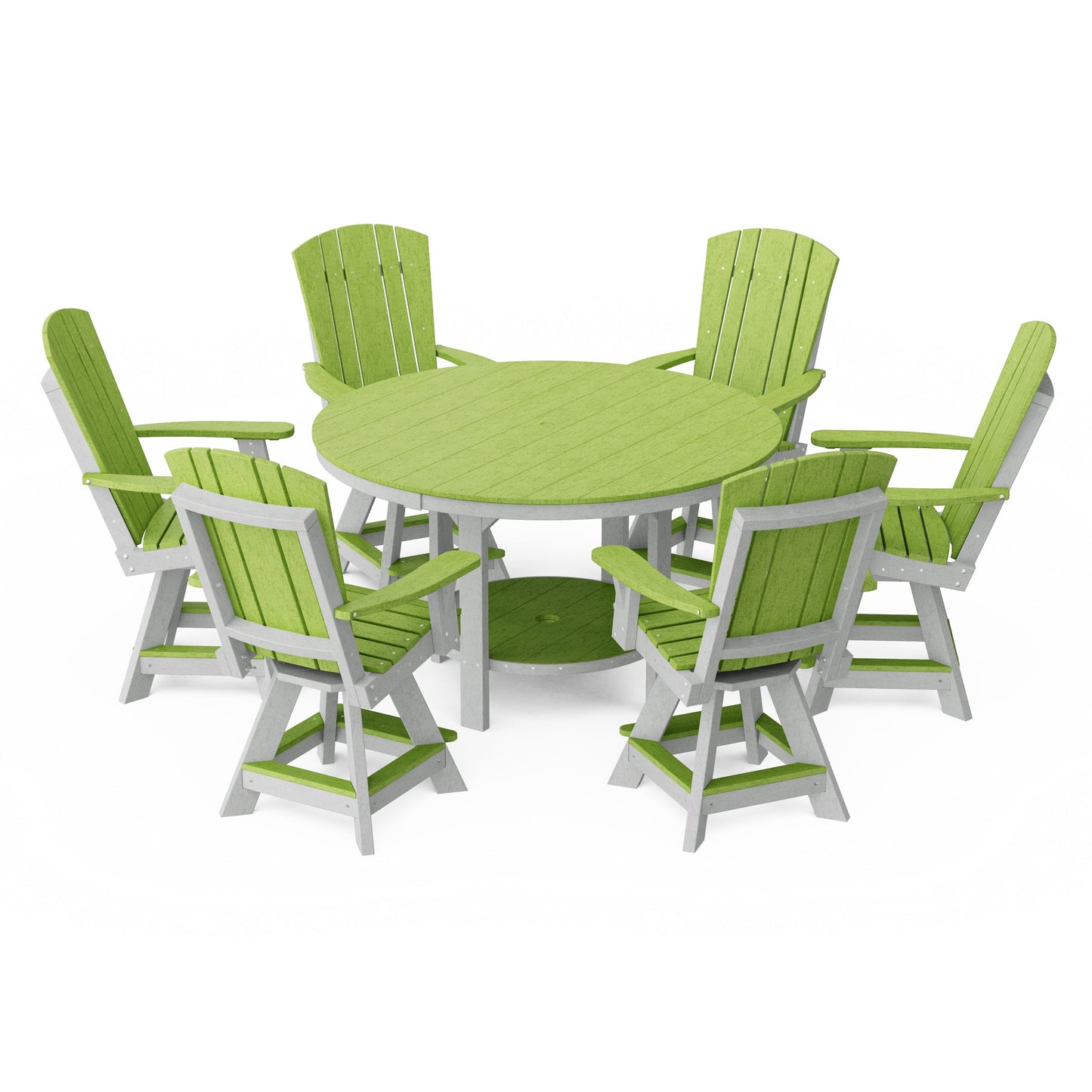 Heritage 7-Piece Round Counter Height Dining Set with Swivel Chairs