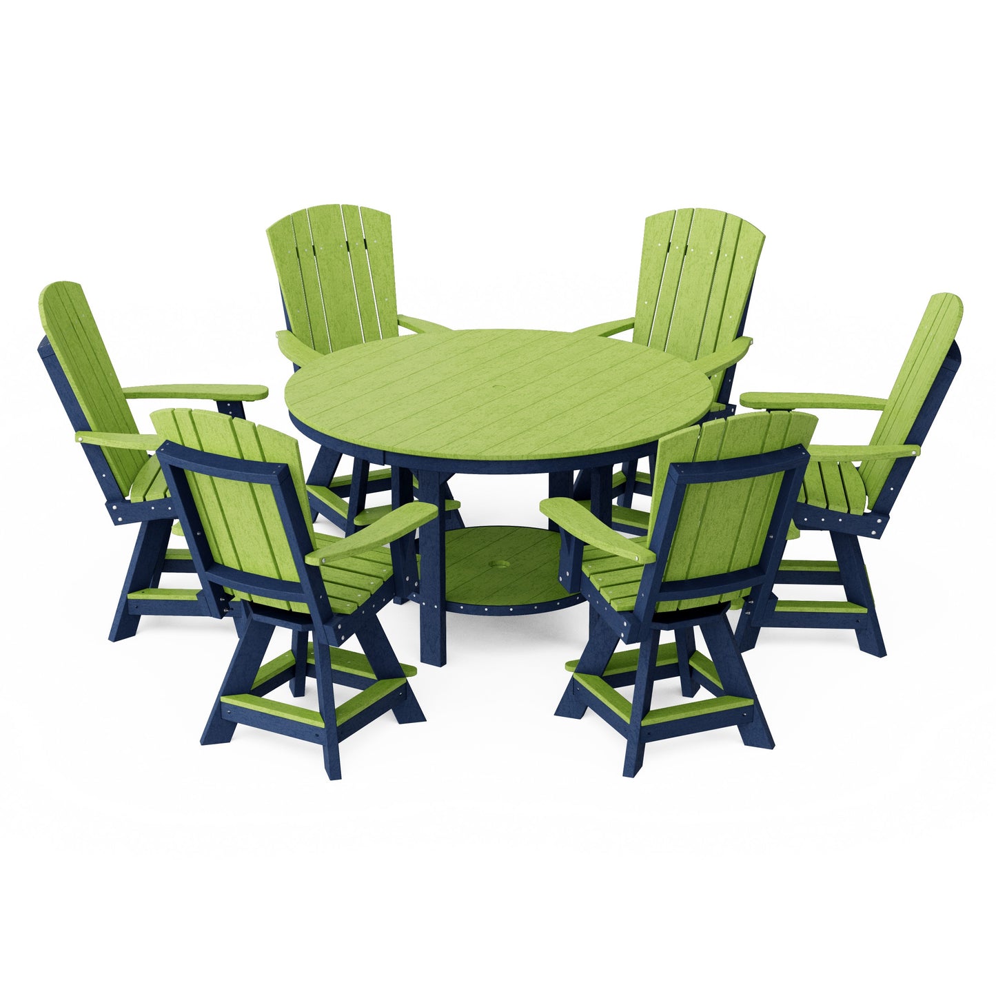 Heritage 7-Piece Round Counter Height Dining Set with Swivel Chairs