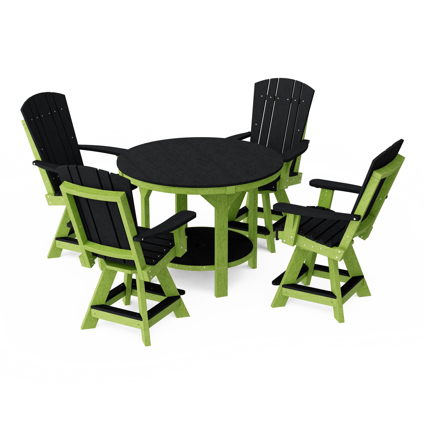 Heritage 5-Piece Round Counter Height Dining Set with Swivel Chairs