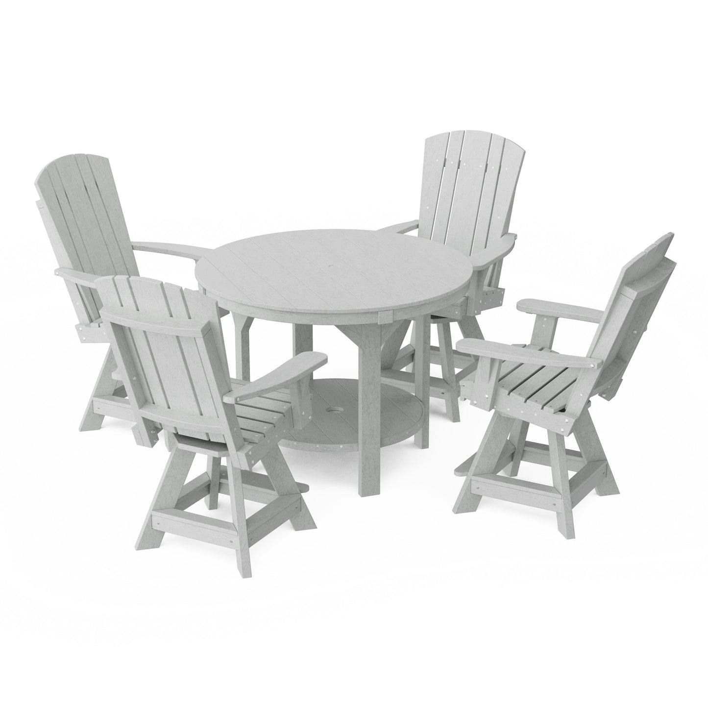 Heritage 5-Piece Round Counter Height Dining Set with Swivel Chairs