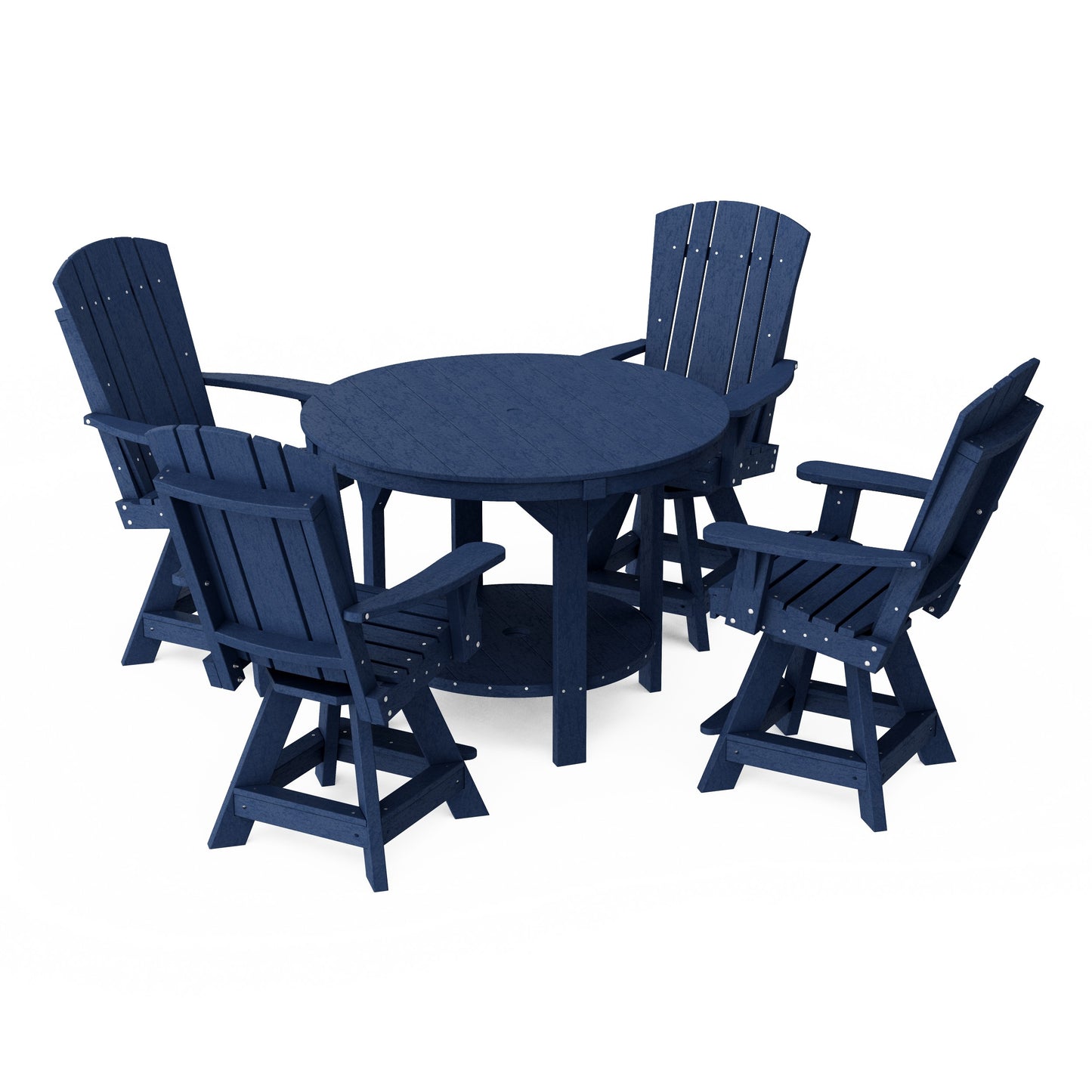 Heritage 5-Piece Round Counter Height Dining Set with Swivel Chairs