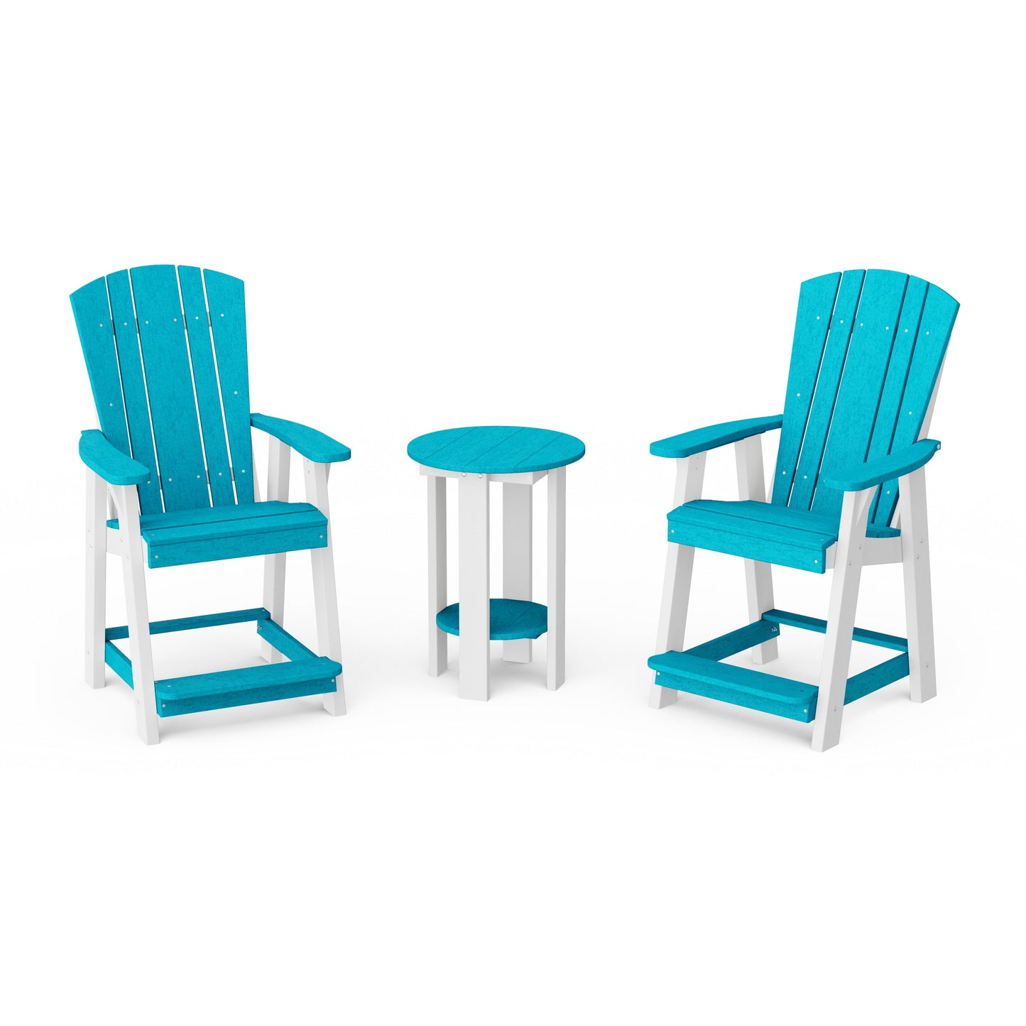 Heritage 3-Piece Balcony Counter Chair Set with Side Table