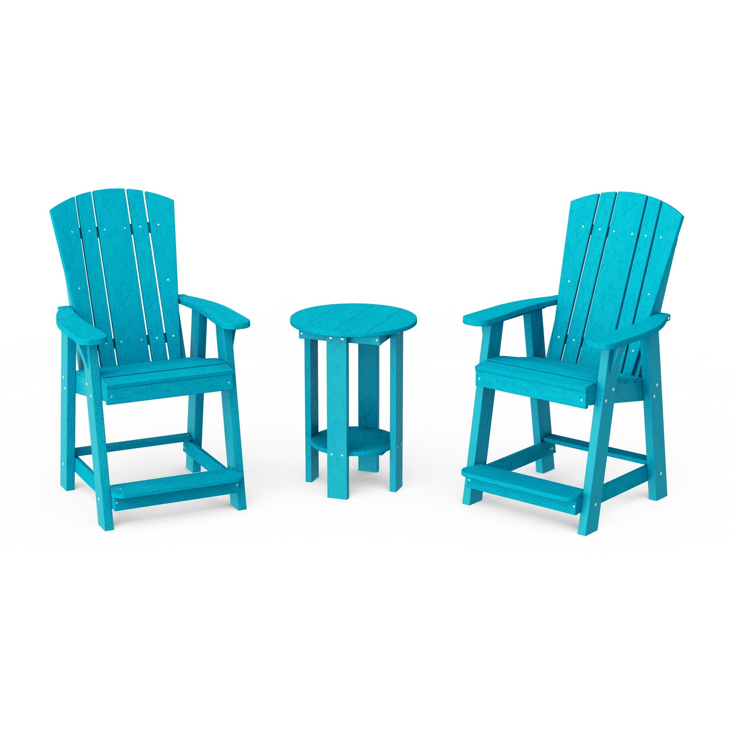 Heritage 3-Piece Balcony Counter Chair Set with Side Table
