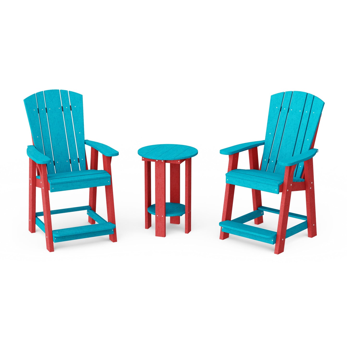 Heritage 3-Piece Balcony Counter Chair Set with Side Table