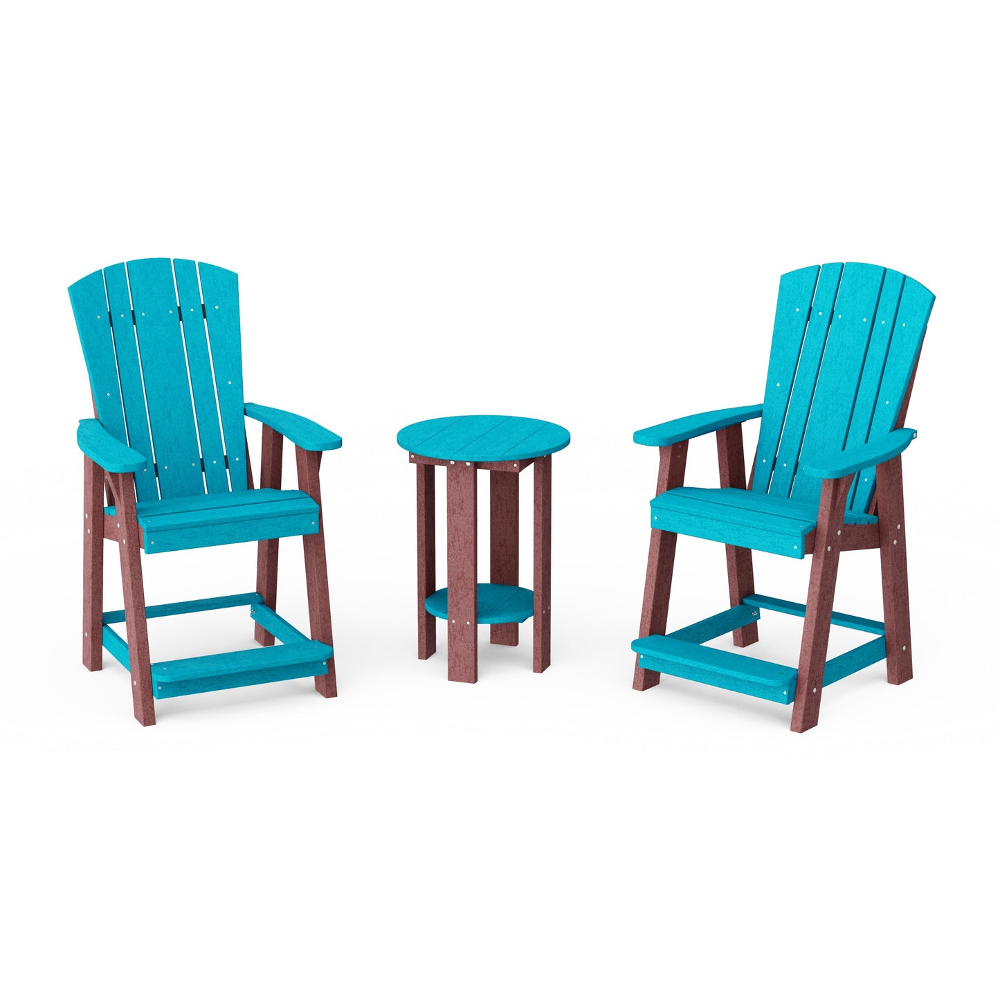 Heritage 3-Piece Balcony Counter Chair Set with Side Table