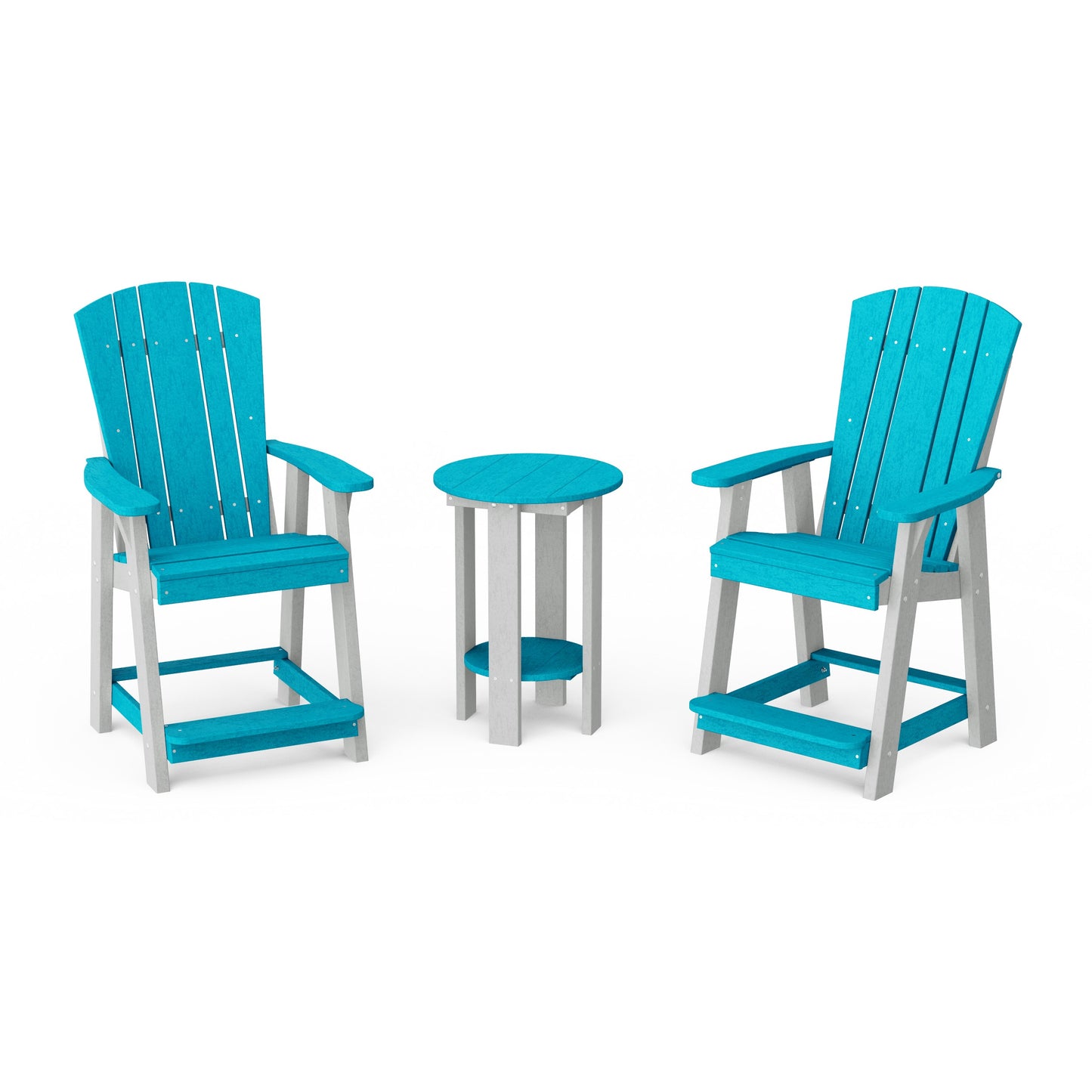 Heritage 3-Piece Balcony Counter Chair Set with Side Table