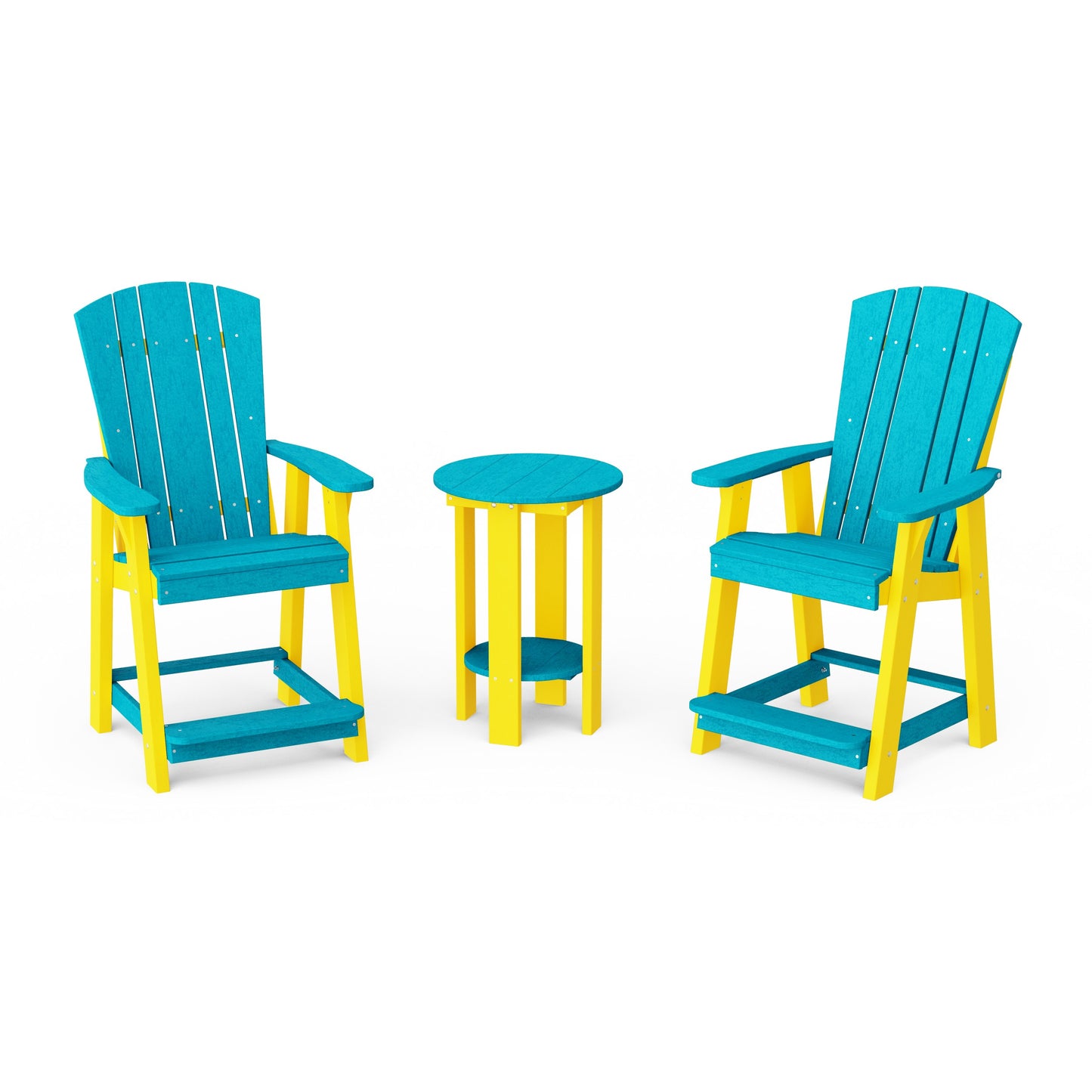 Heritage 3-Piece Balcony Counter Chair Set with Side Table