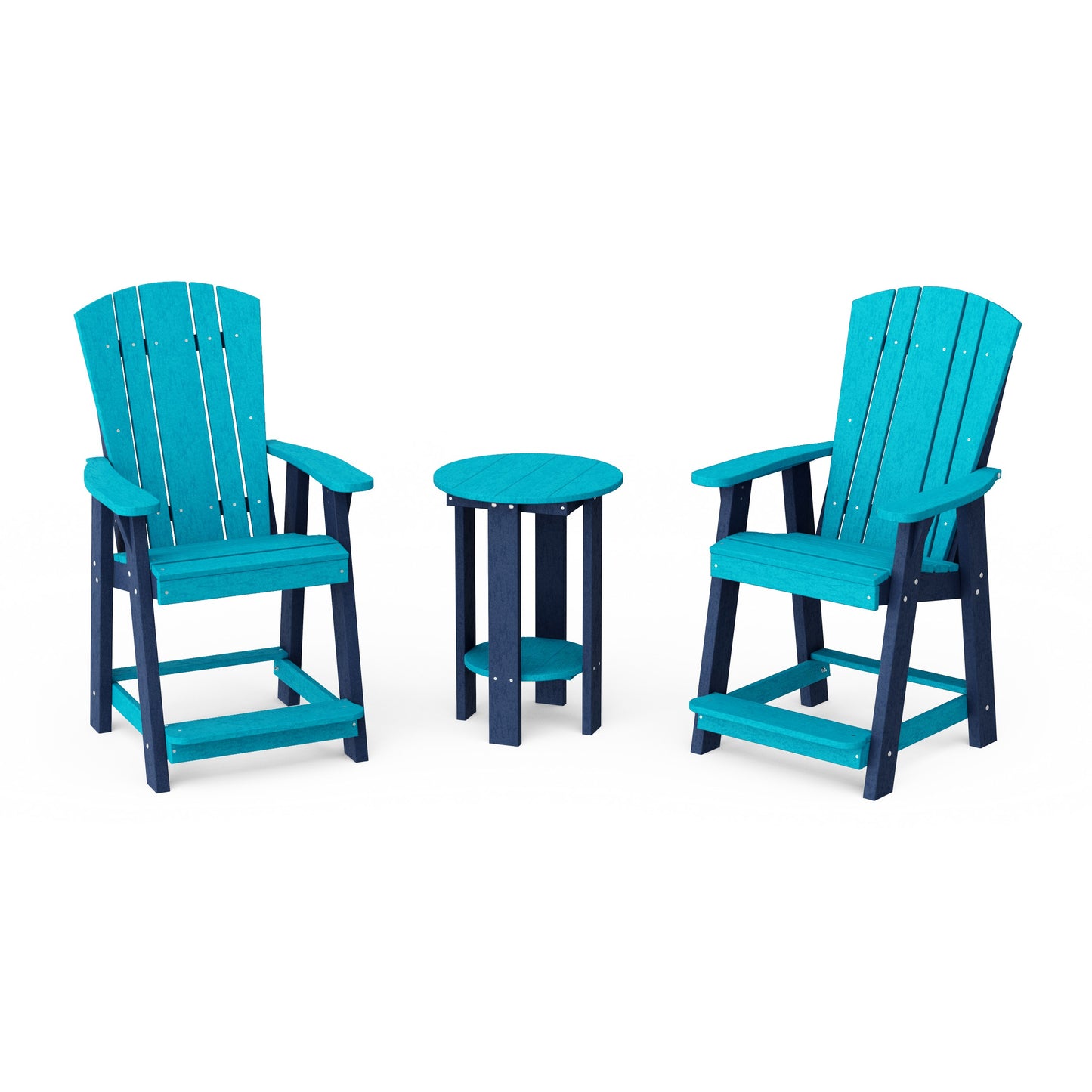 Heritage 3-Piece Balcony Counter Chair Set with Side Table