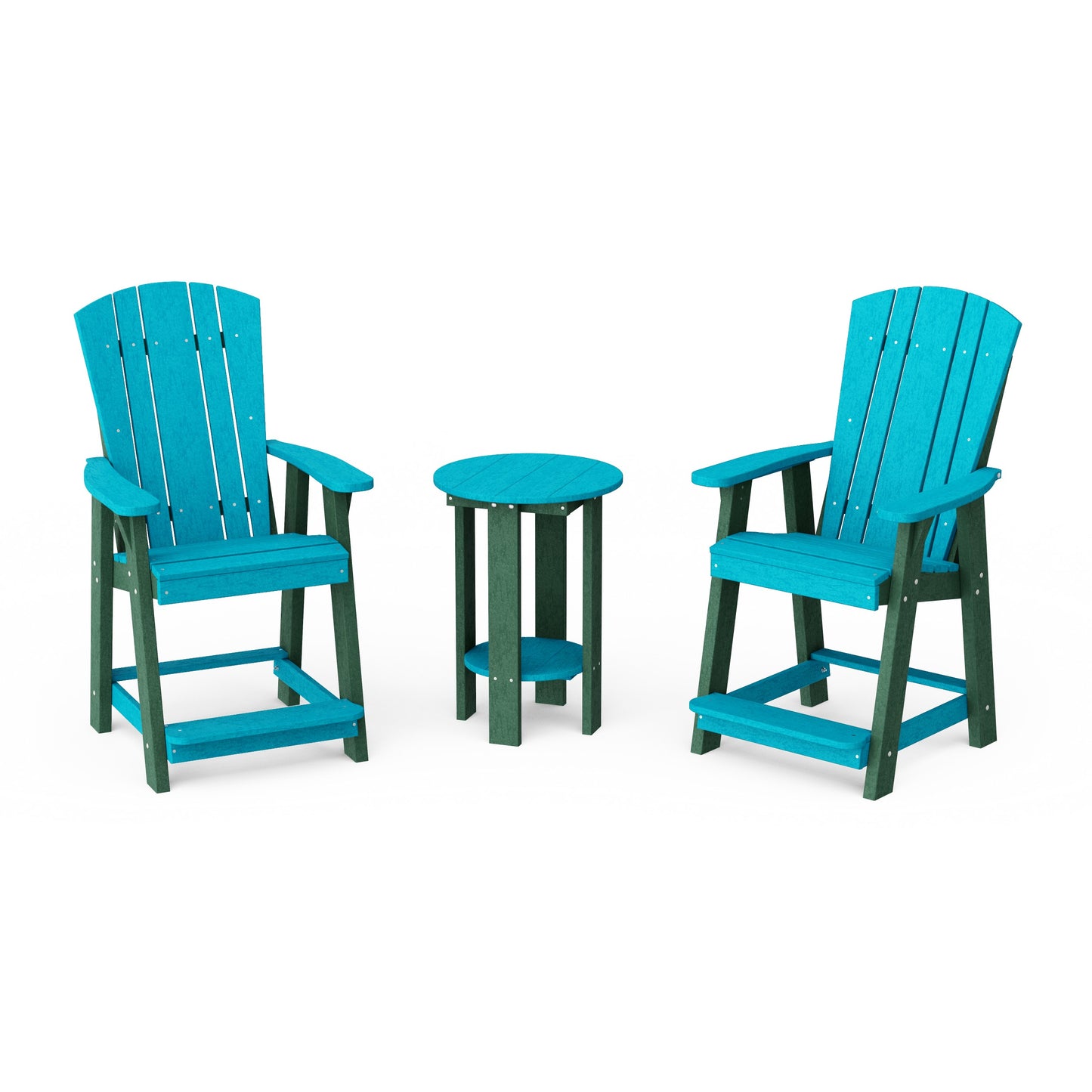 Heritage 3-Piece Balcony Counter Chair Set with Side Table