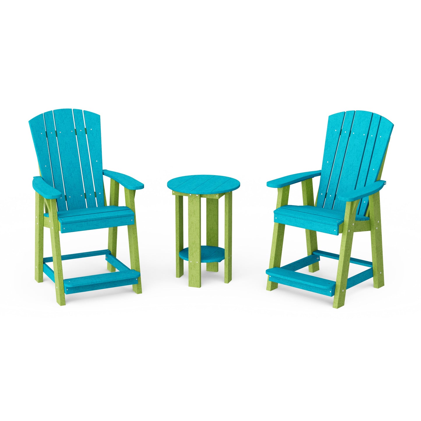 Heritage 3-Piece Balcony Counter Chair Set with Side Table
