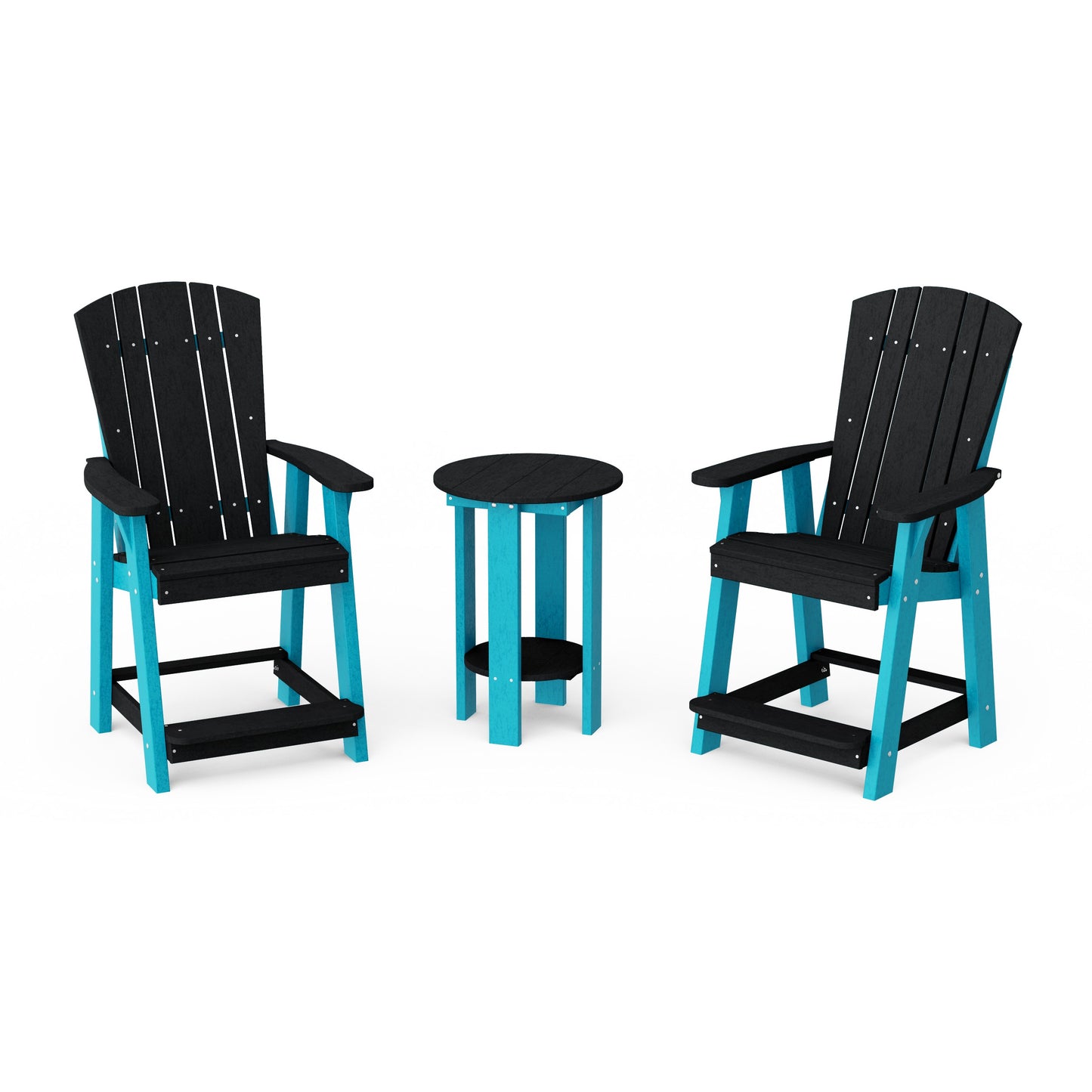 Heritage 3-Piece Balcony Counter Chair Set with Side Table