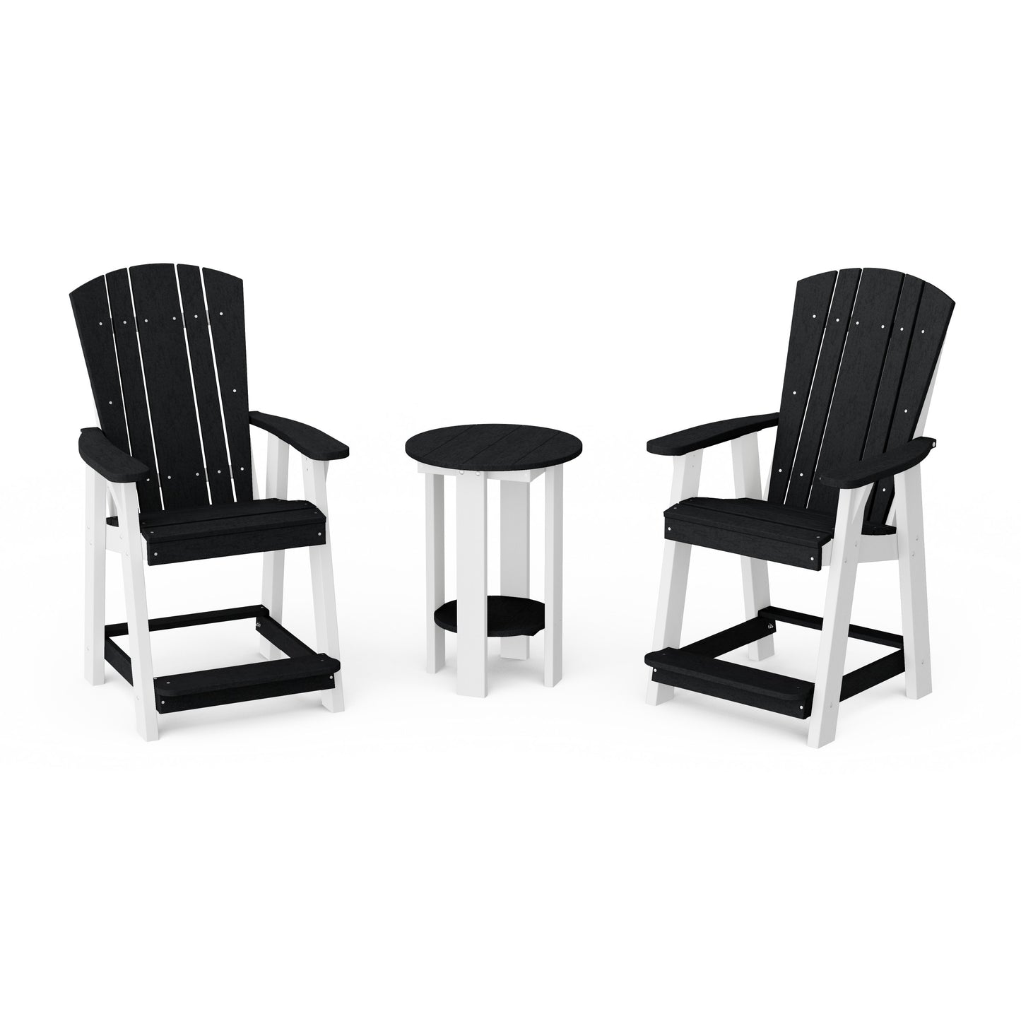 Heritage 3-Piece Balcony Counter Chair Set with Side Table