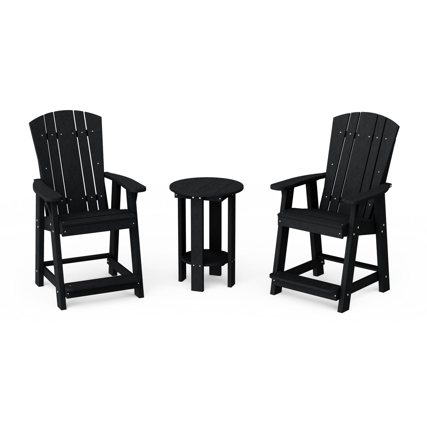Heritage 3-Piece Balcony Counter Chair Set with Side Table