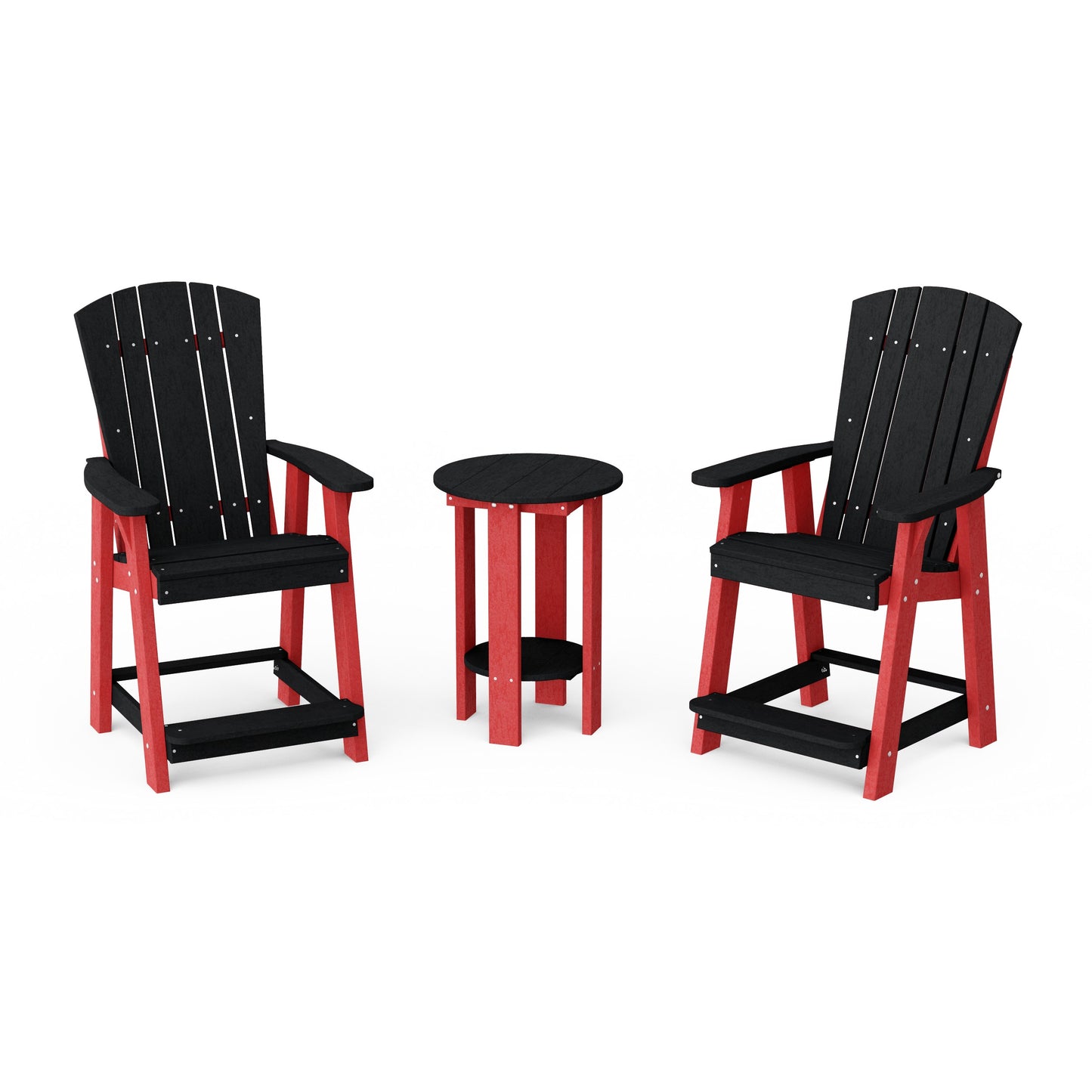 Heritage 3-Piece Balcony Counter Chair Set with Side Table