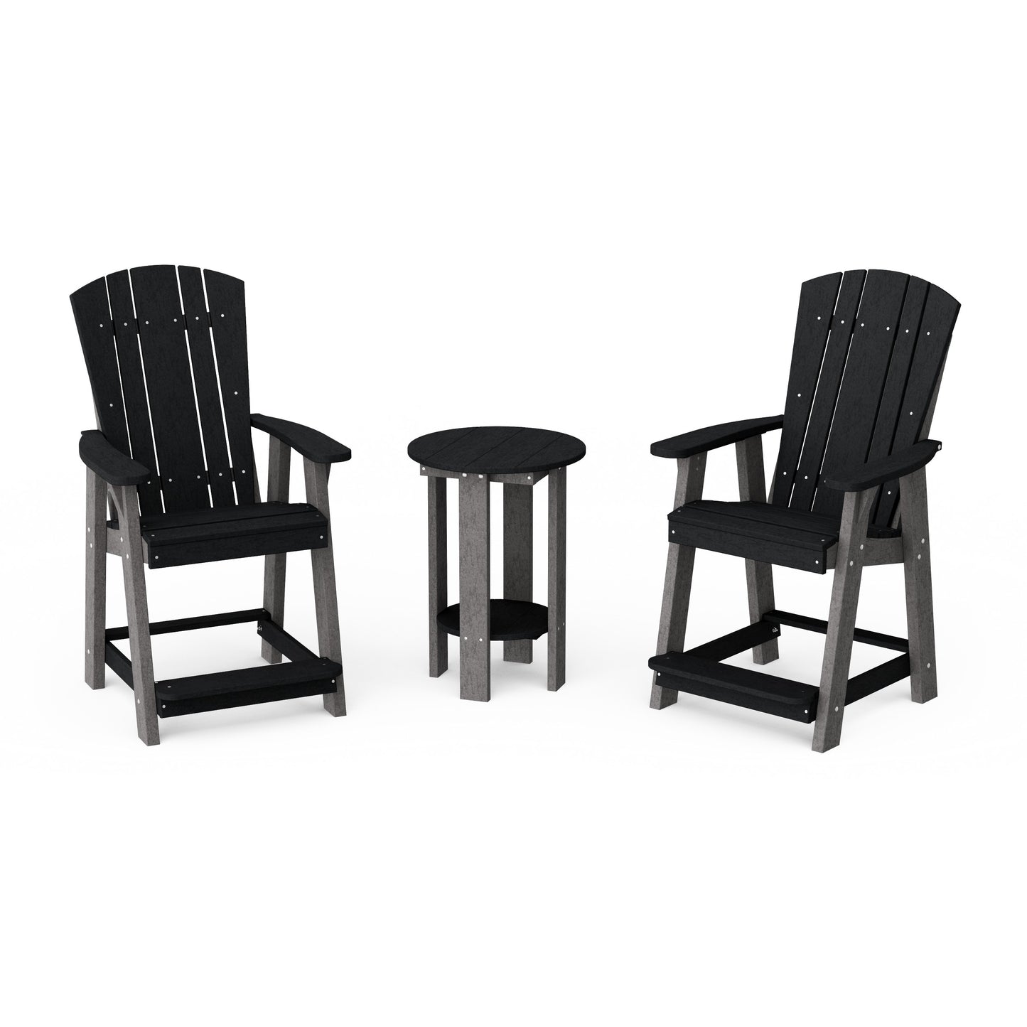 Heritage 3-Piece Balcony Counter Chair Set with Side Table