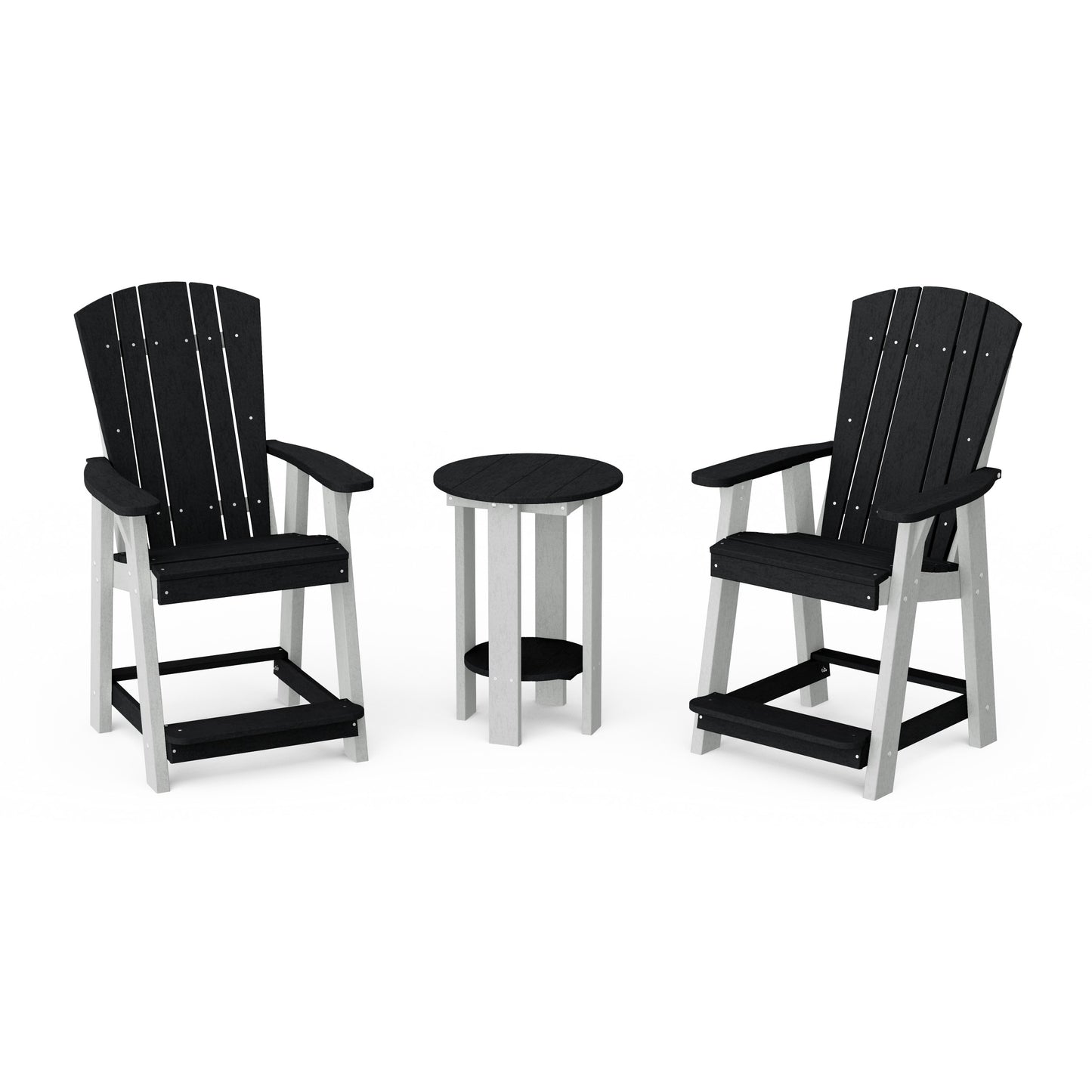 Heritage 3-Piece Balcony Counter Chair Set with Side Table