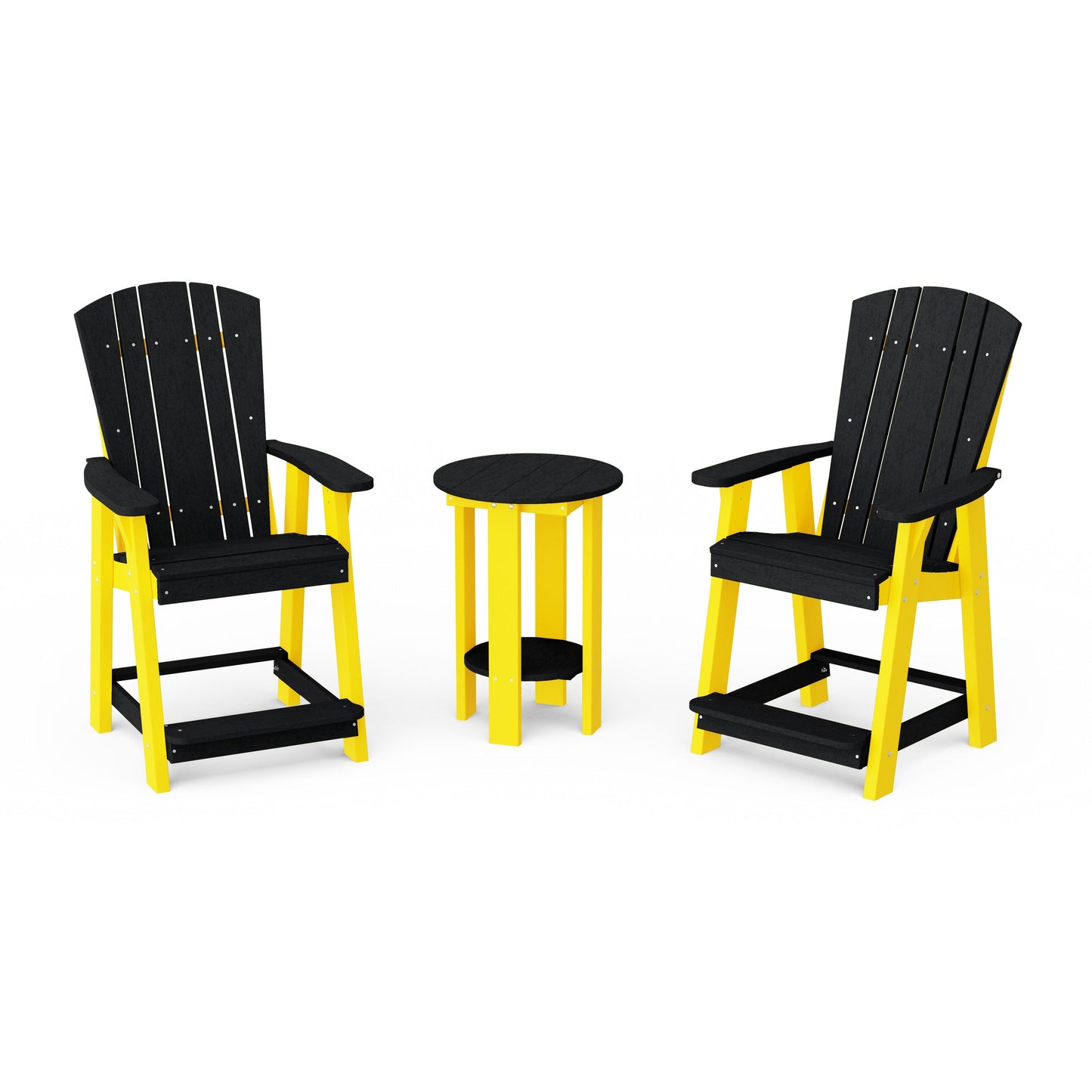 Heritage 3-Piece Balcony Counter Chair Set with Side Table