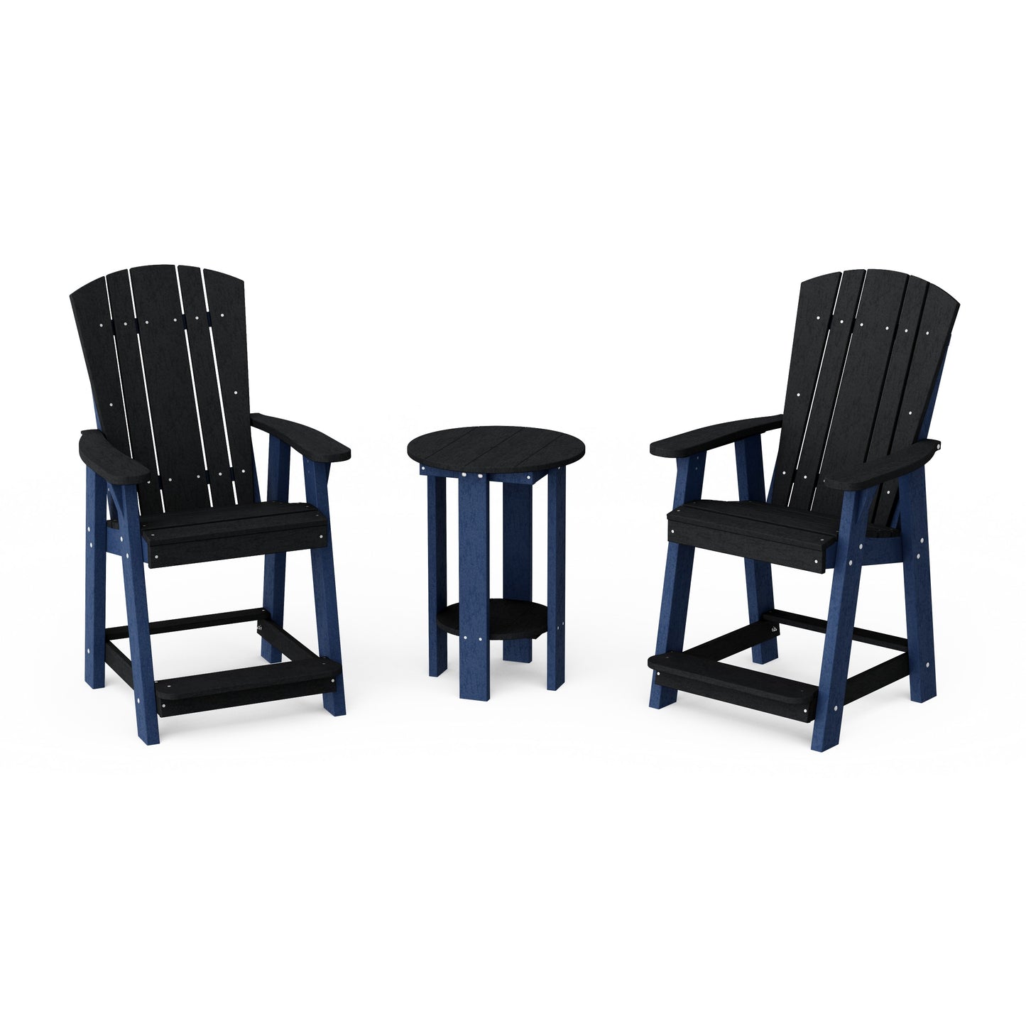 Heritage 3-Piece Balcony Counter Chair Set with Side Table