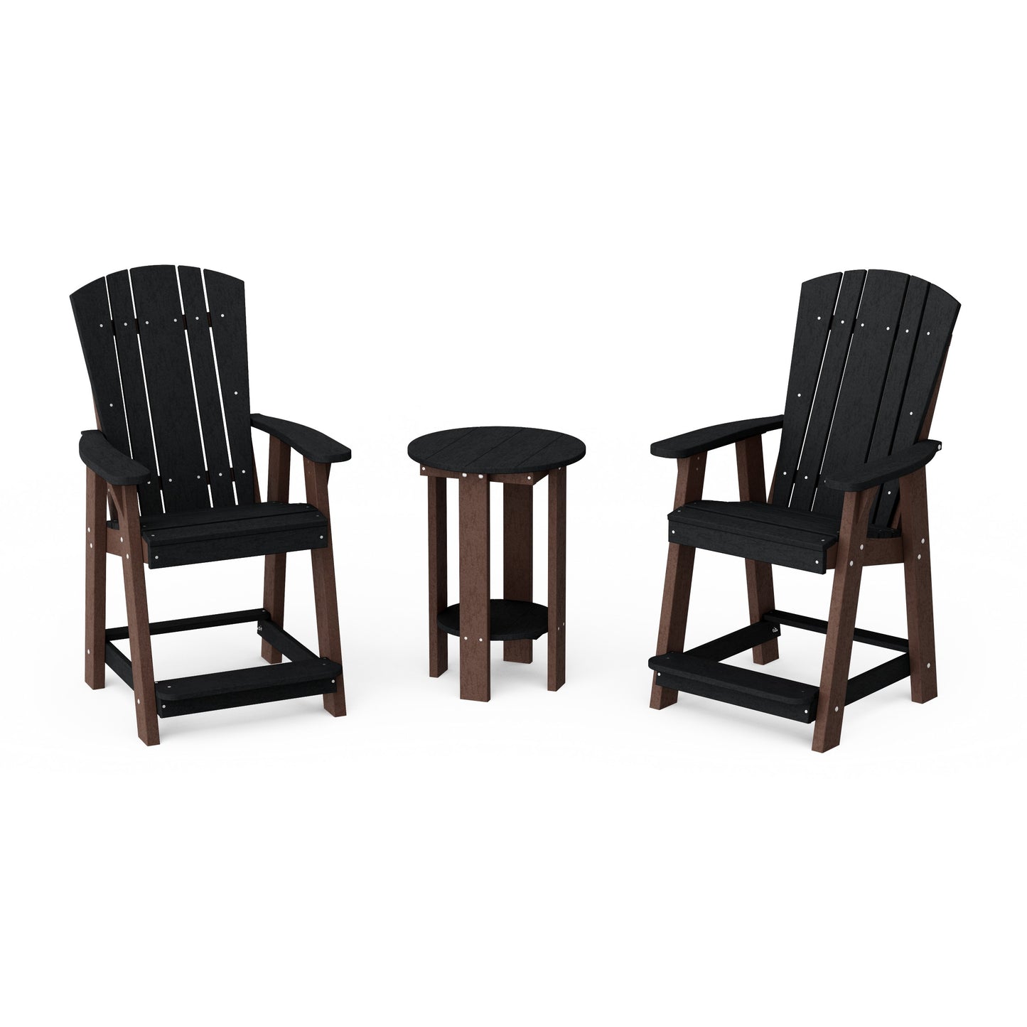Heritage 3-Piece Balcony Counter Chair Set with Side Table