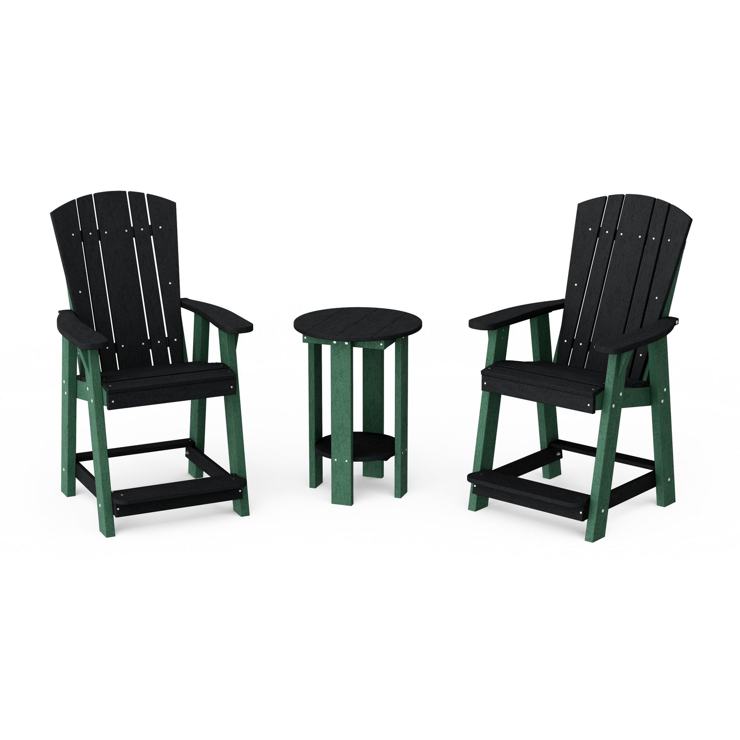 Heritage 3-Piece Balcony Counter Chair Set with Side Table
