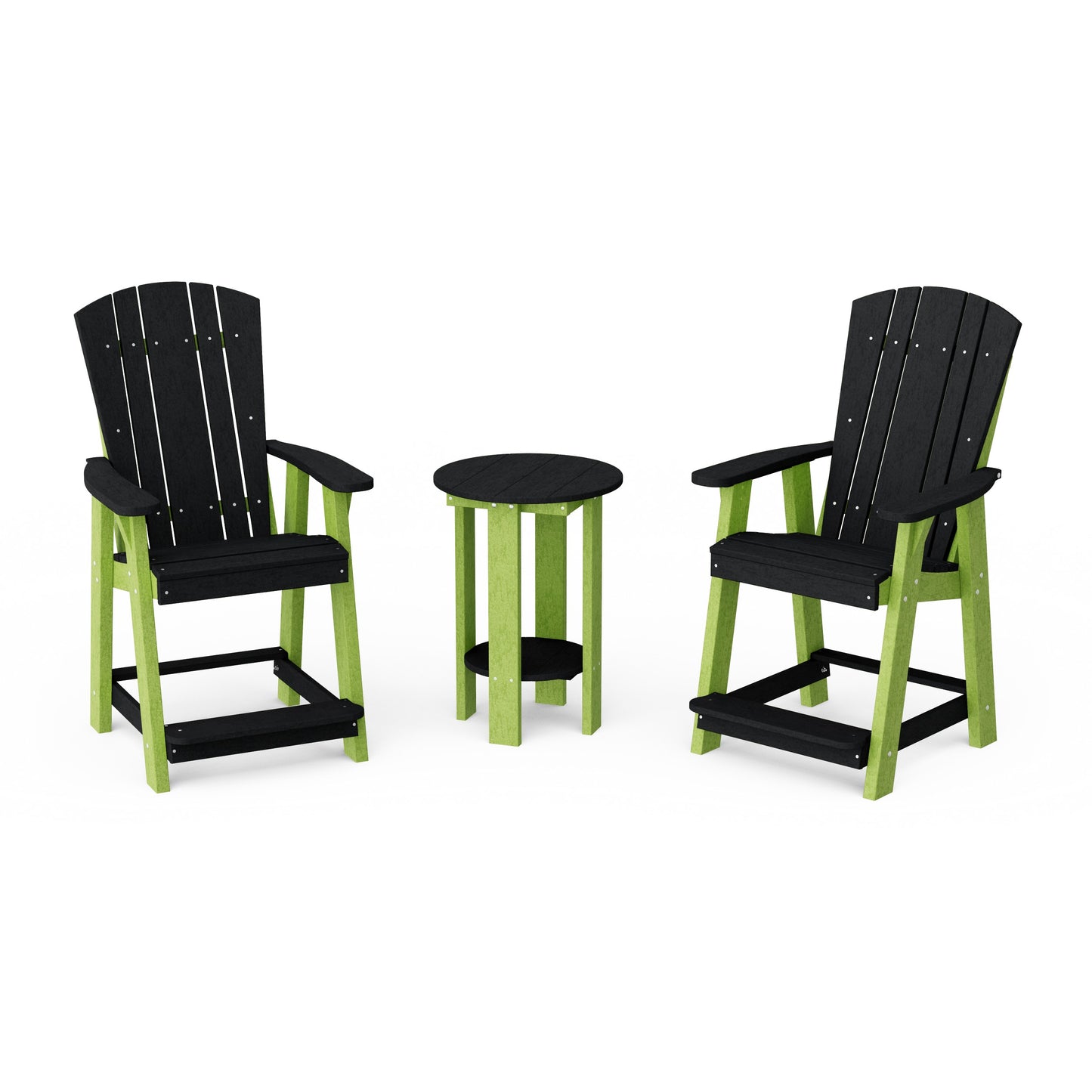 Heritage 3-Piece Balcony Counter Chair Set with Side Table