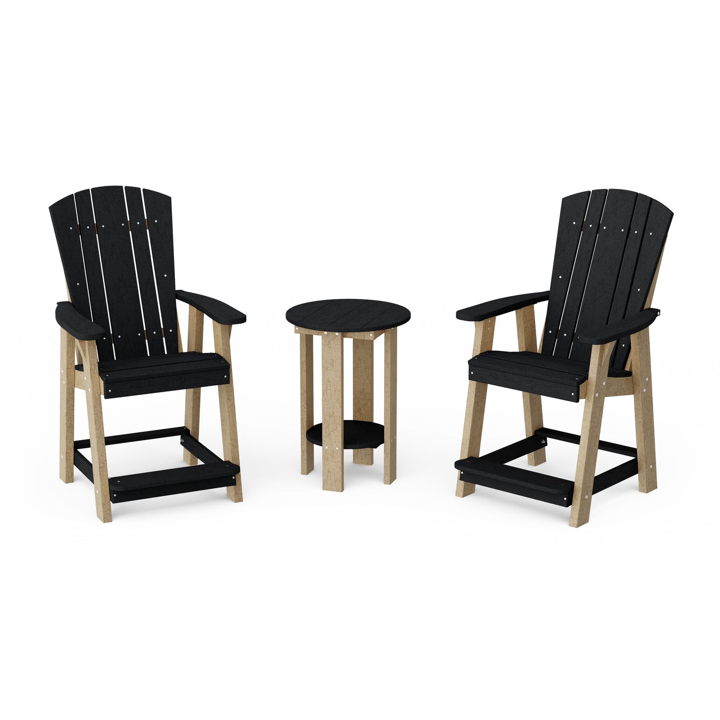 Heritage 3-Piece Balcony Counter Chair Set with Side Table