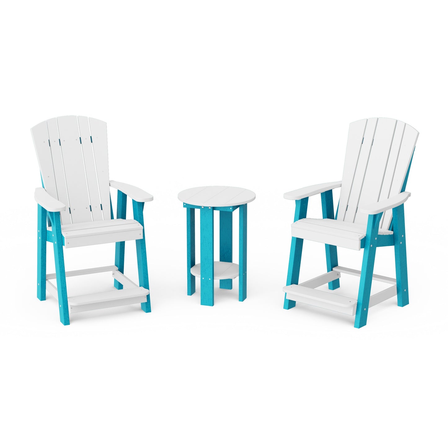 Heritage 3-Piece Balcony Counter Chair Set with Side Table