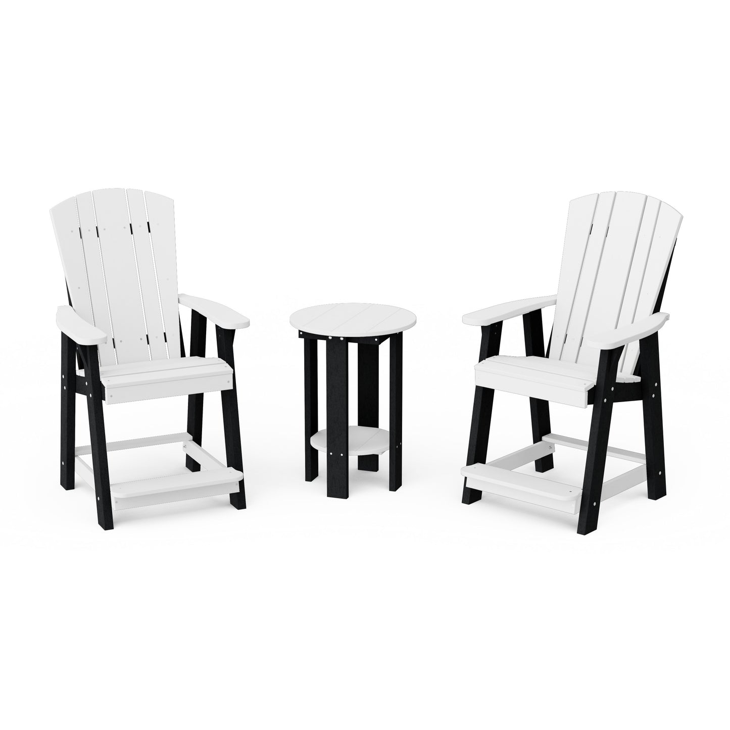Heritage 3-Piece Balcony Counter Chair Set with Side Table