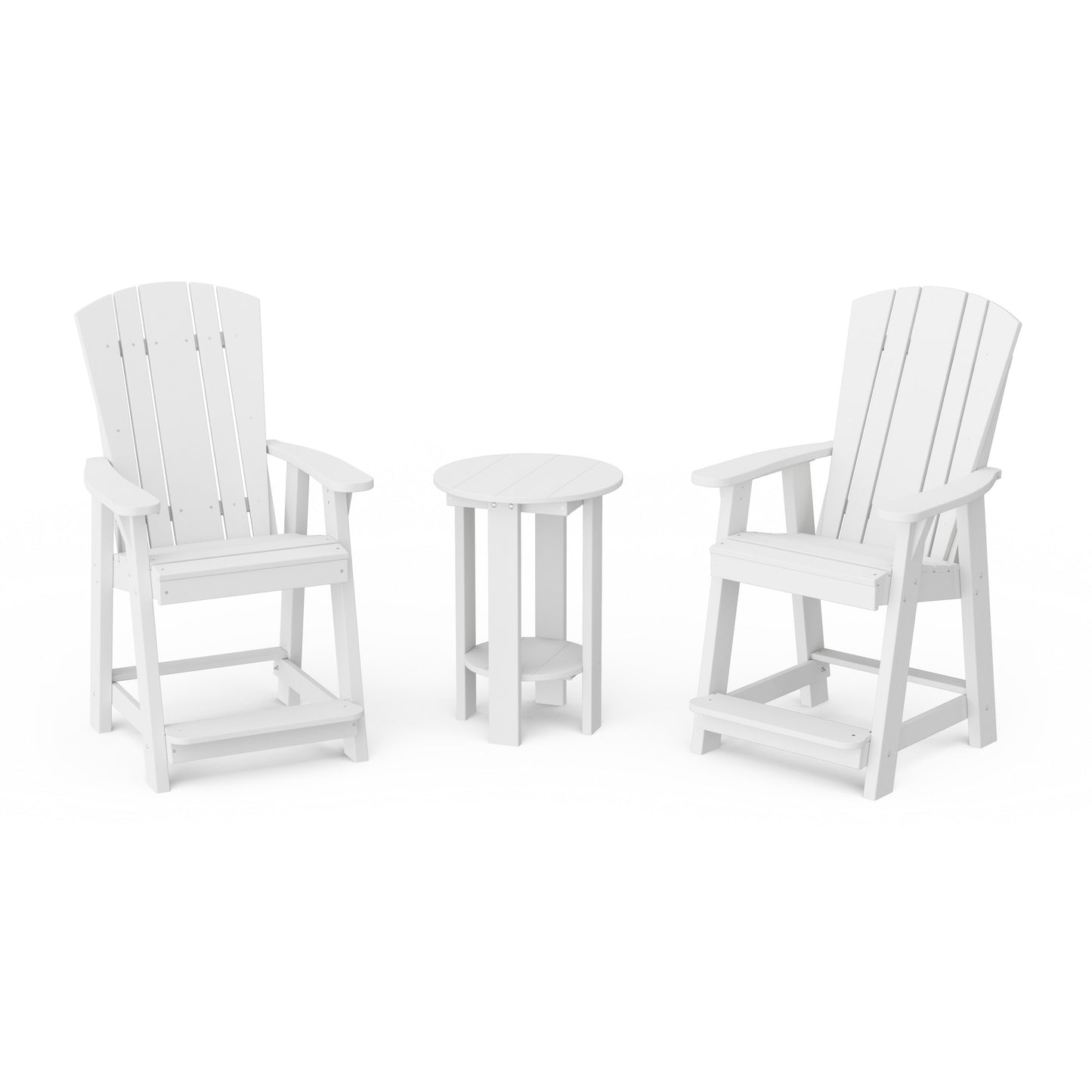 Heritage 3-Piece Balcony Counter Chair Set with Side Table