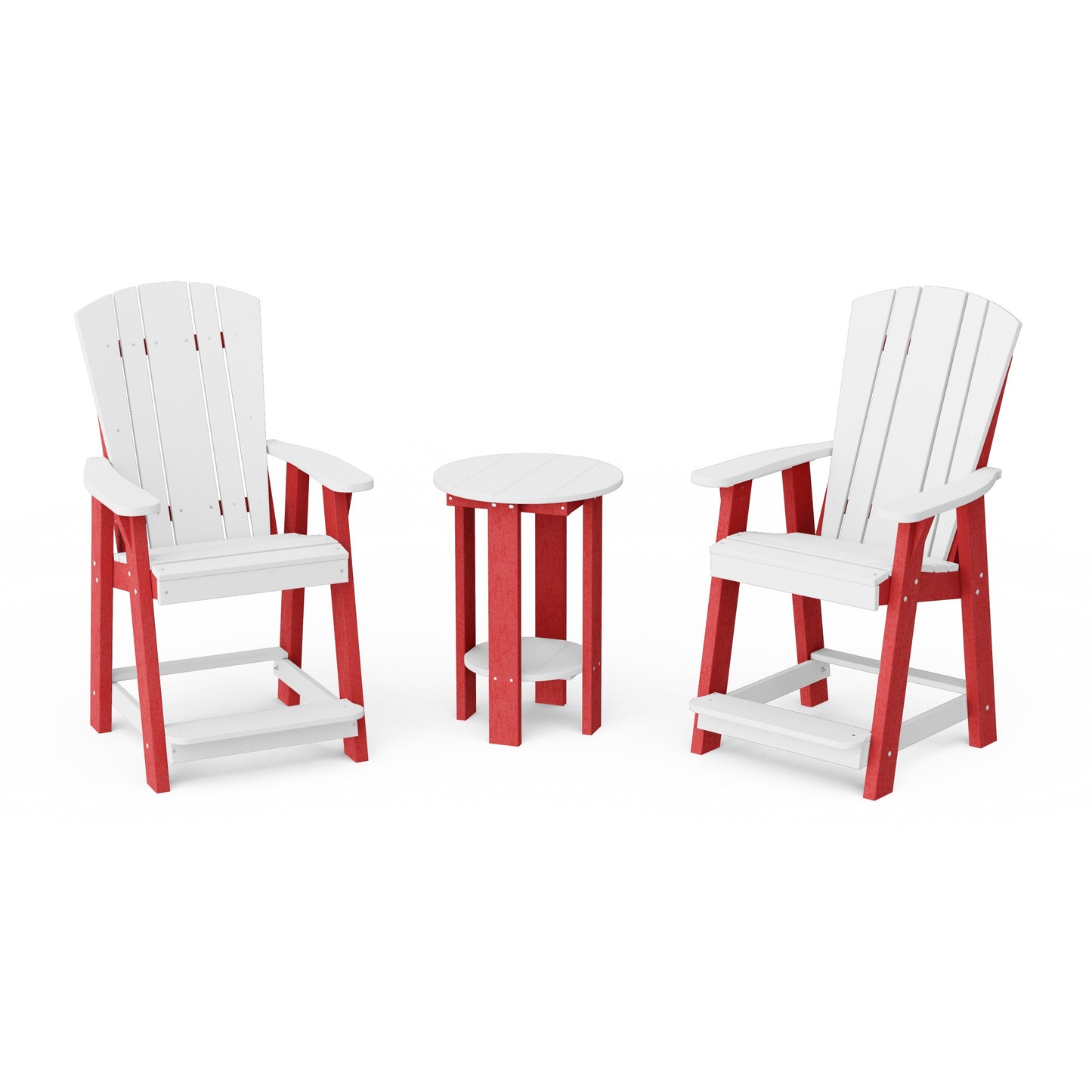 Heritage 3-Piece Balcony Counter Chair Set with Side Table