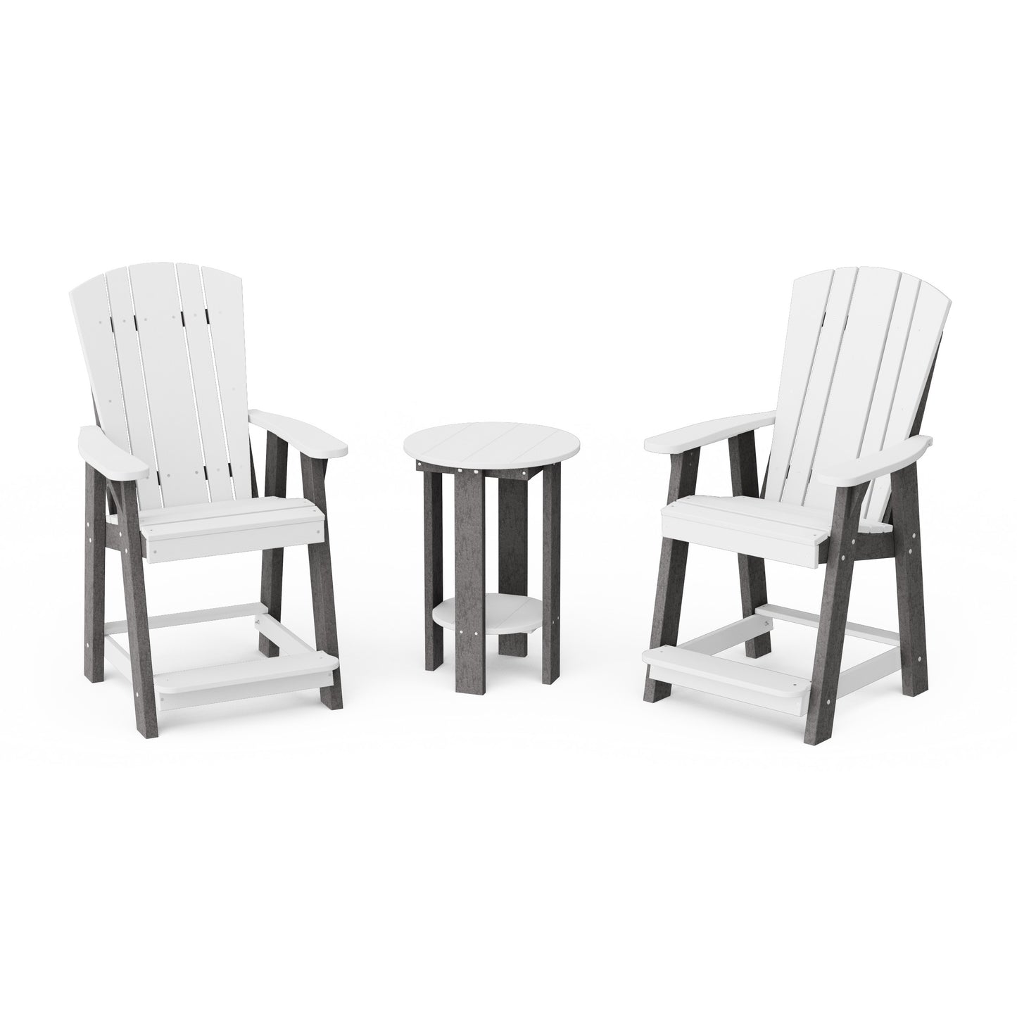 Heritage 3-Piece Balcony Counter Chair Set with Side Table
