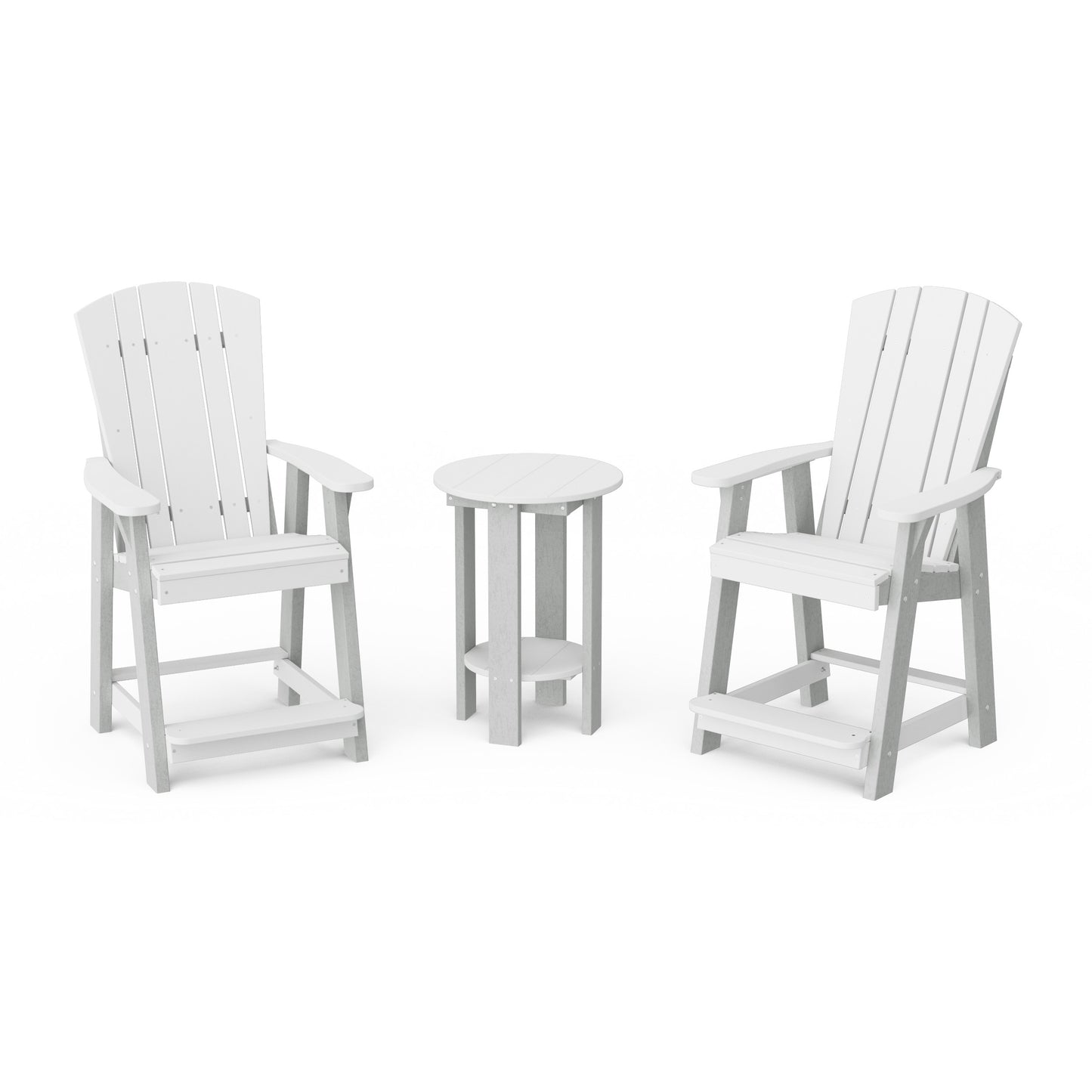 Heritage 3-Piece Balcony Counter Chair Set with Side Table