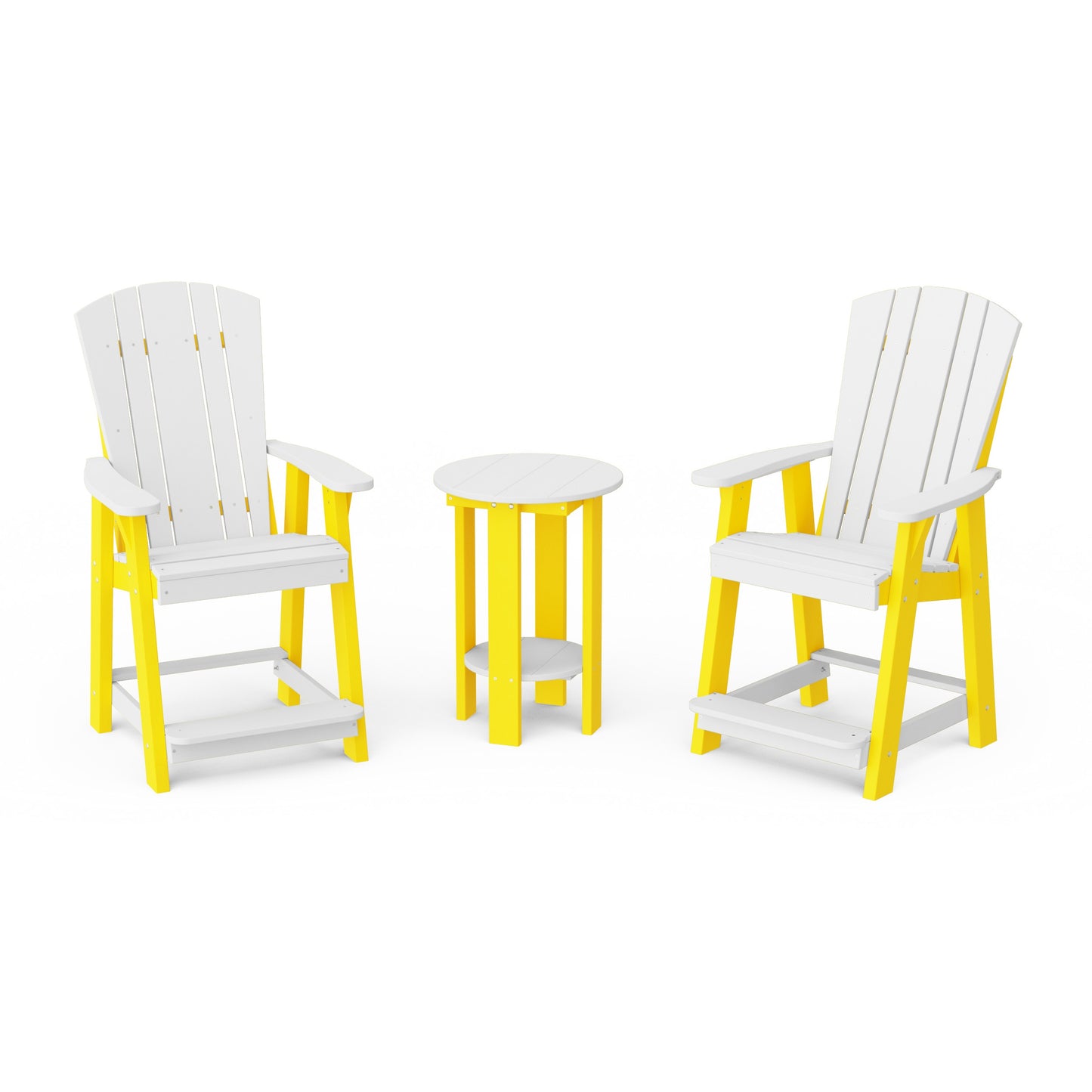 Heritage 3-Piece Balcony Counter Chair Set with Side Table