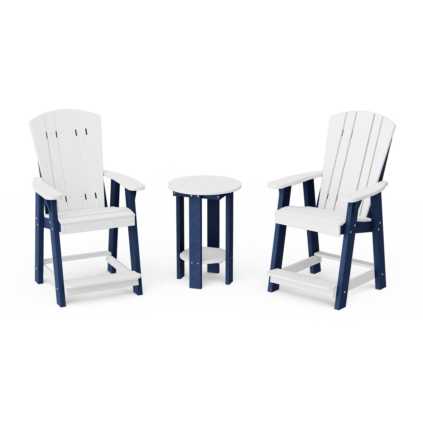 Heritage 3-Piece Balcony Counter Chair Set with Side Table