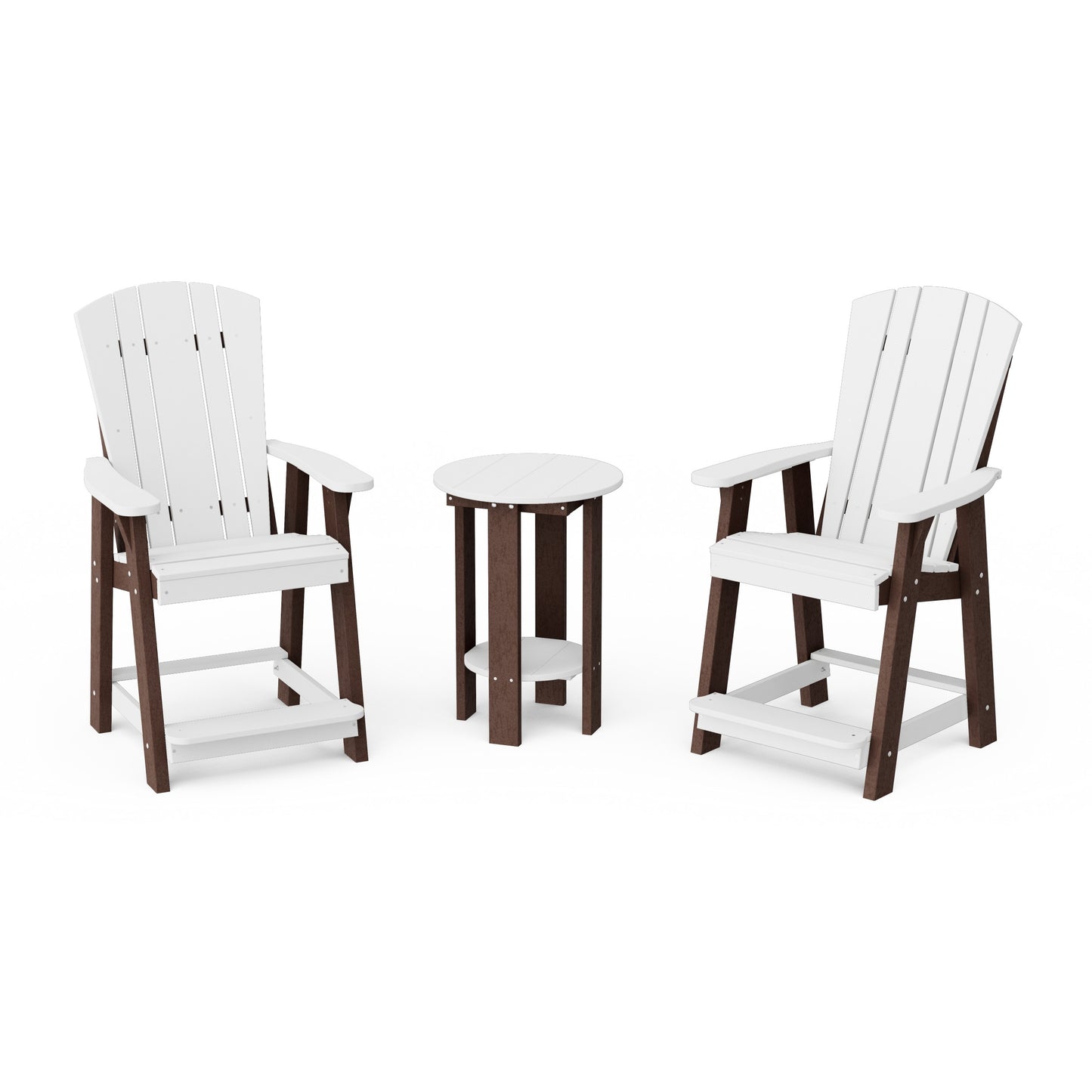 Heritage 3-Piece Balcony Counter Chair Set with Side Table