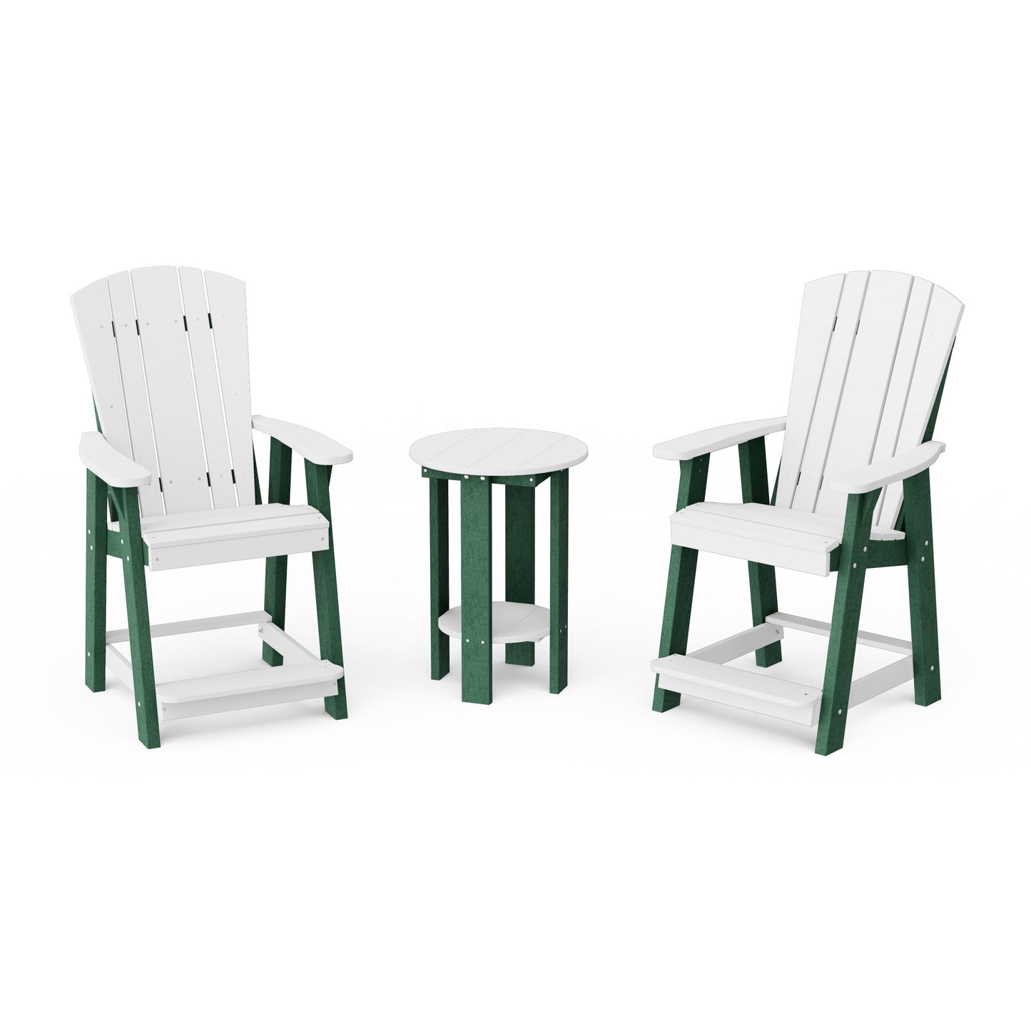 Heritage 3-Piece Balcony Counter Chair Set with Side Table