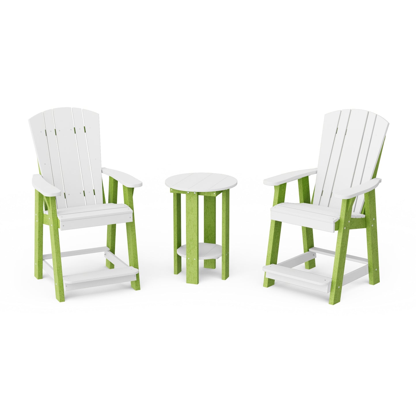 Heritage 3-Piece Balcony Counter Chair Set with Side Table