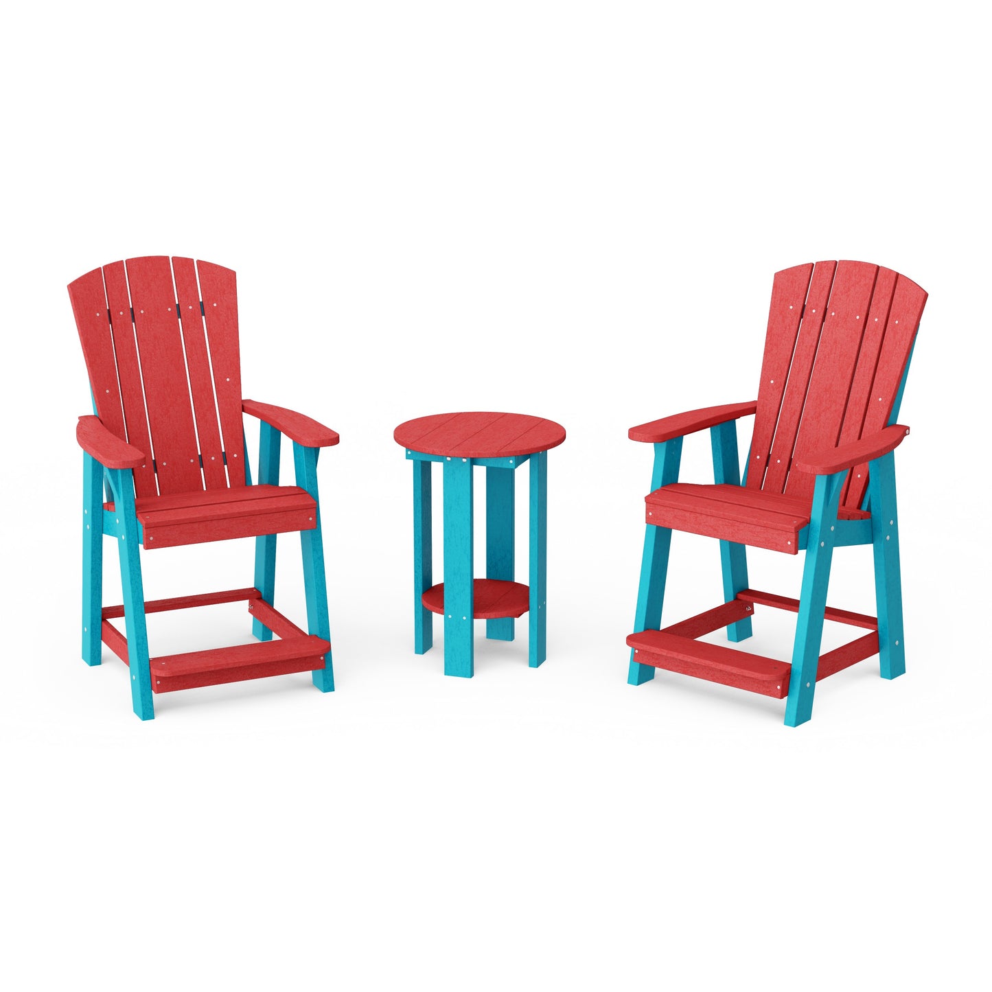 Heritage 3-Piece Balcony Counter Chair Set with Side Table