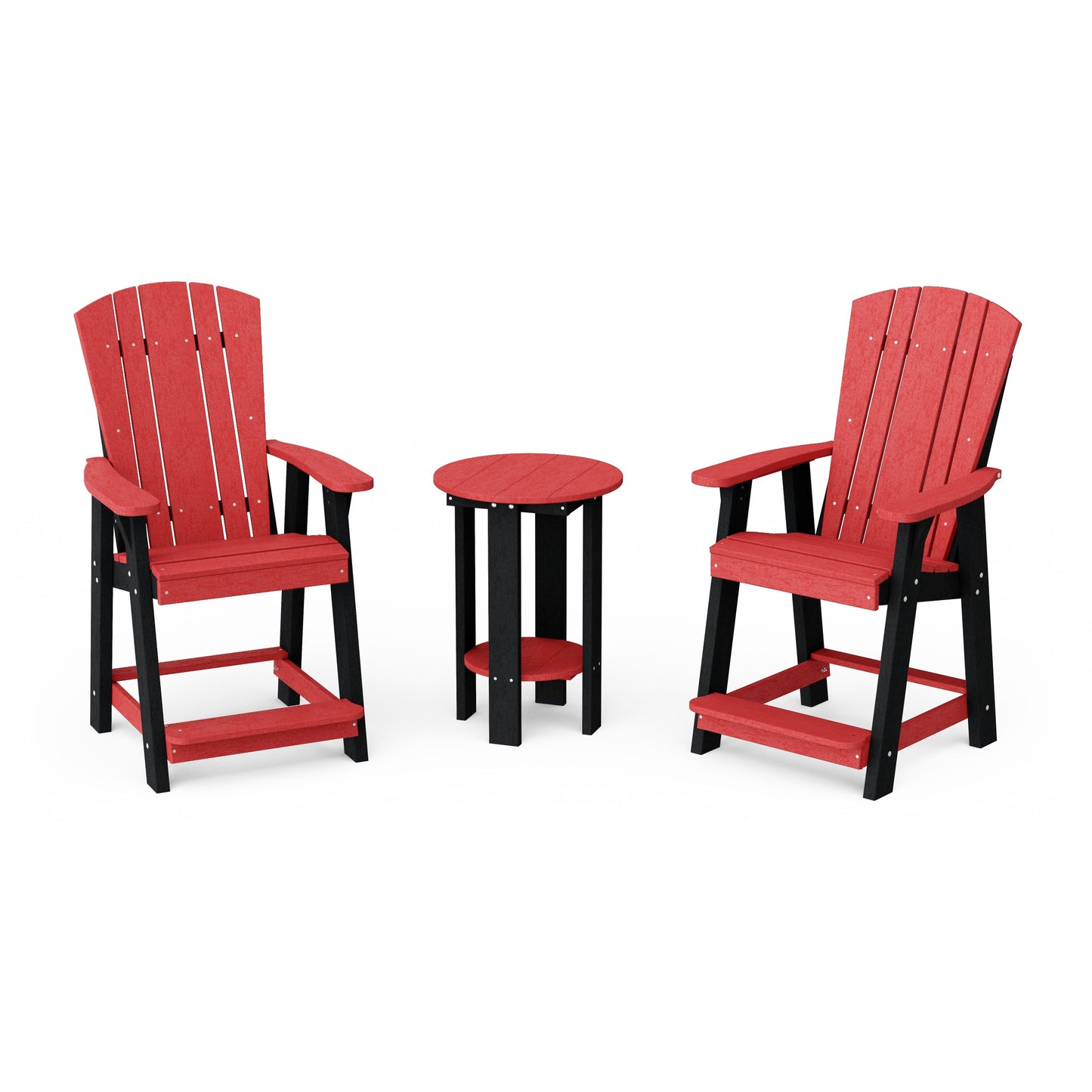 Heritage 3-Piece Balcony Counter Chair Set with Side Table