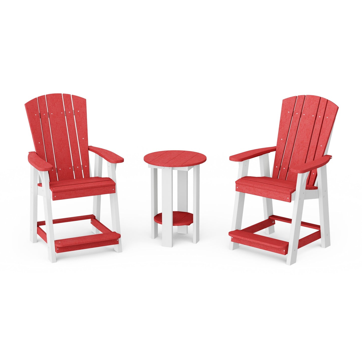 Heritage 3-Piece Balcony Counter Chair Set with Side Table
