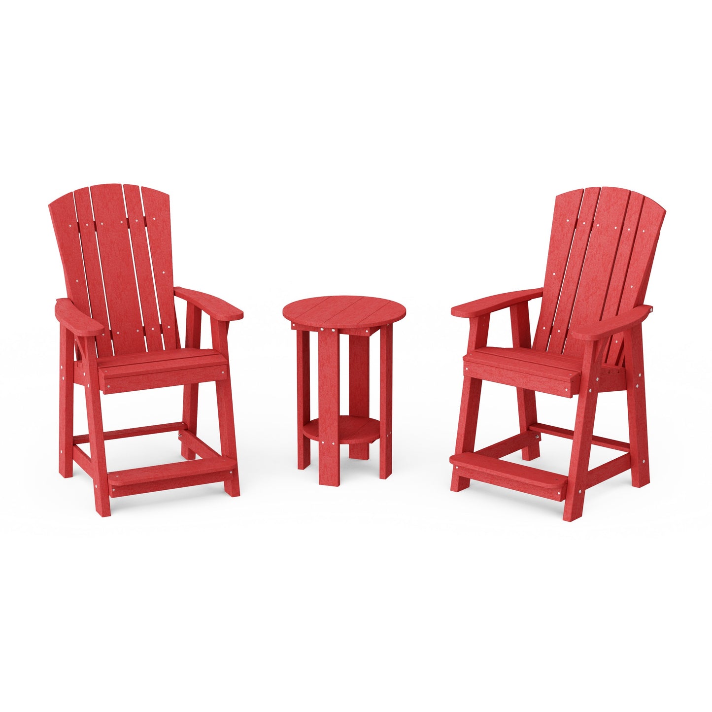 Heritage 3-Piece Balcony Counter Chair Set with Side Table