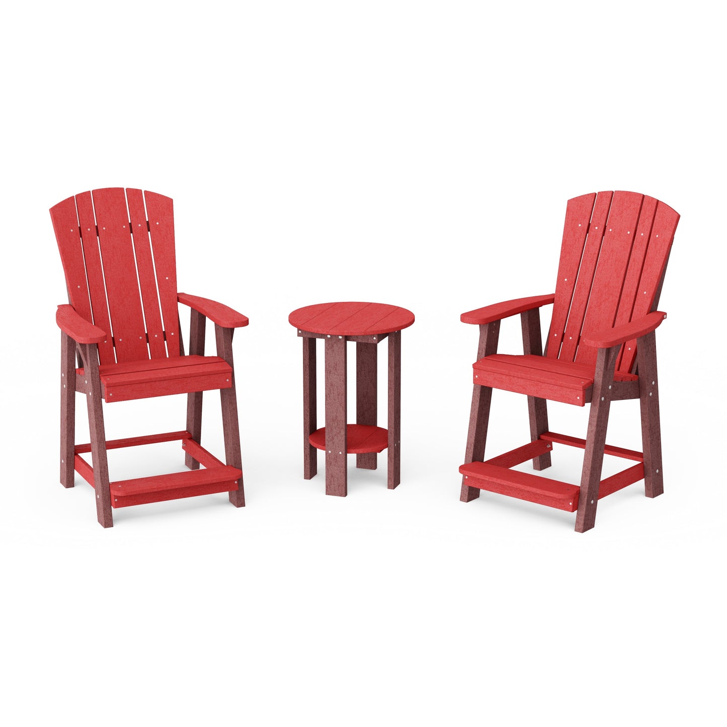 Heritage 3-Piece Balcony Counter Chair Set with Side Table