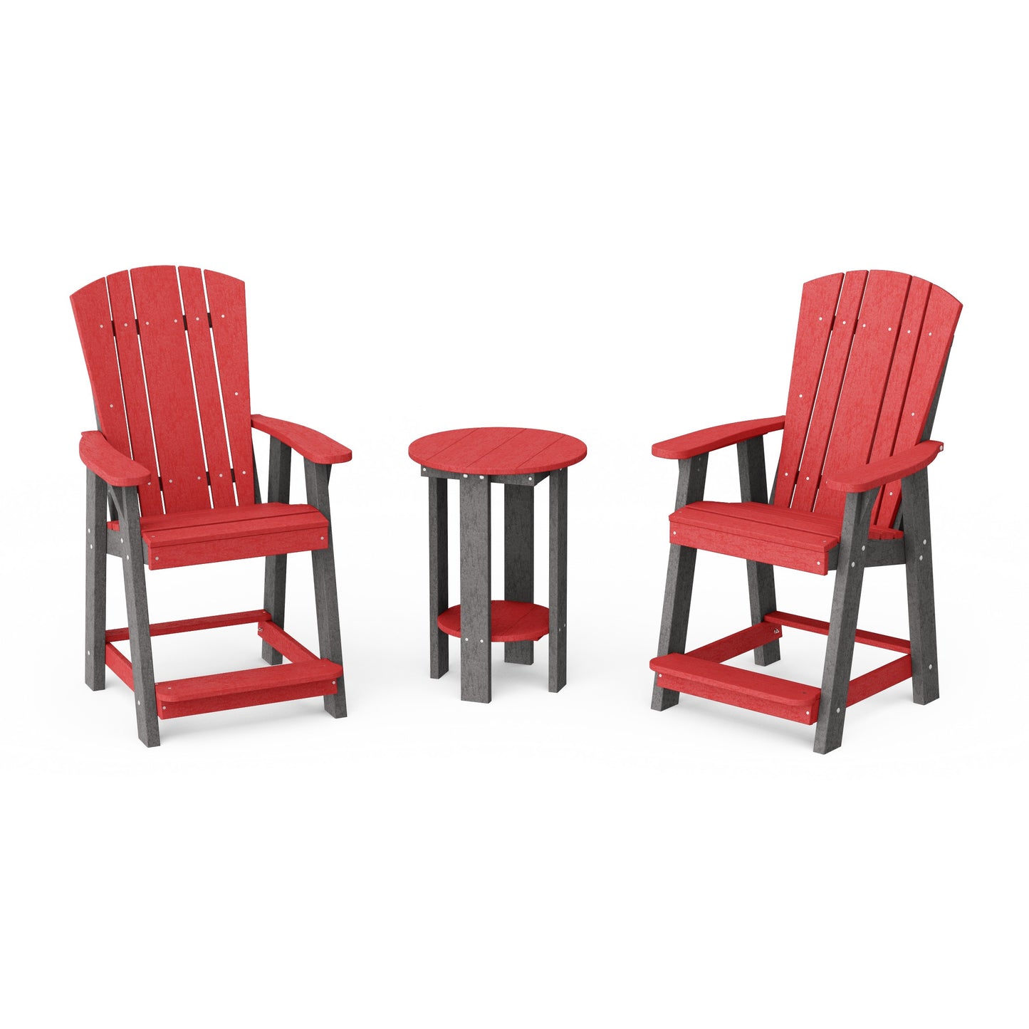 Heritage 3-Piece Balcony Counter Chair Set with Side Table