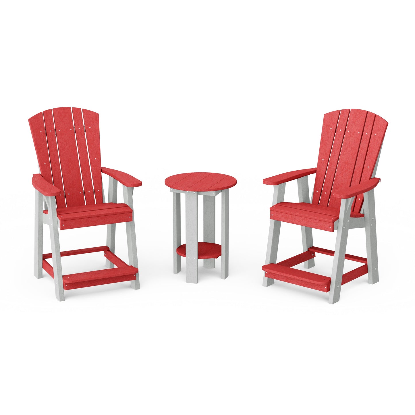 Heritage 3-Piece Balcony Counter Chair Set with Side Table