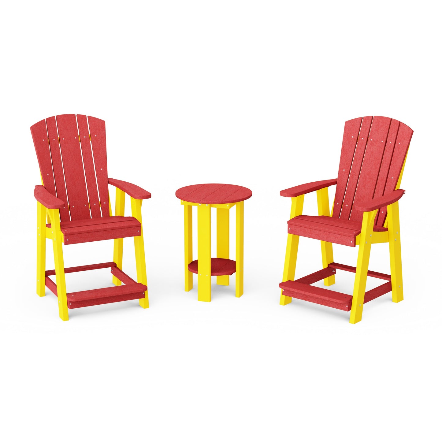 Heritage 3-Piece Balcony Counter Chair Set with Side Table