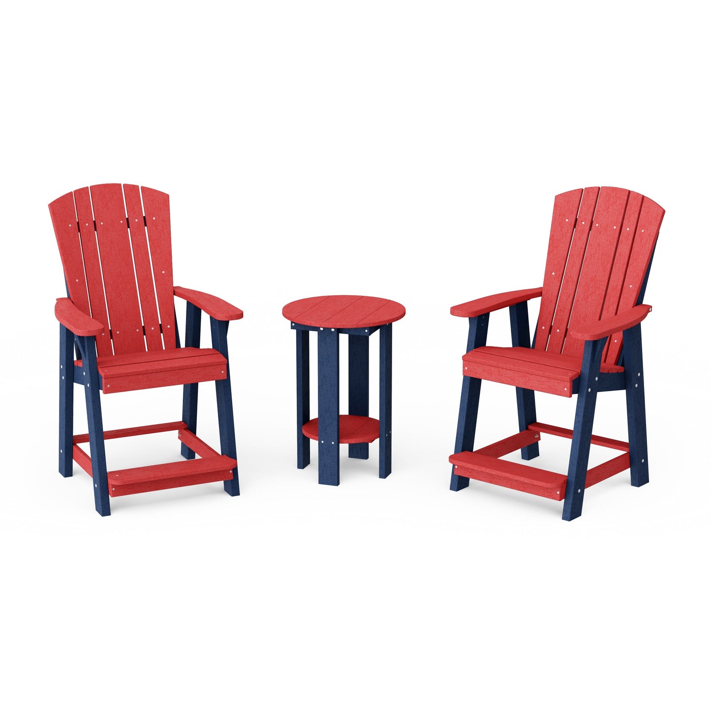 Heritage 3-Piece Balcony Counter Chair Set with Side Table