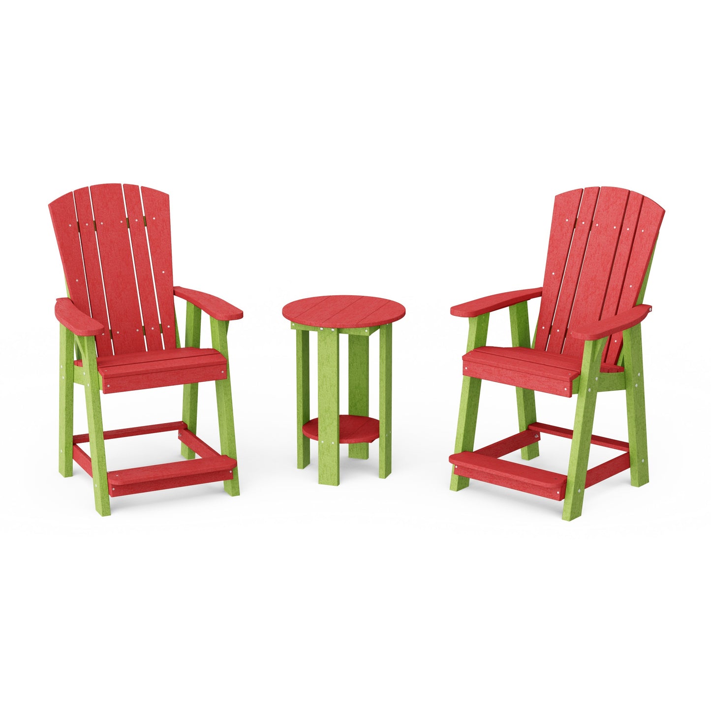 Heritage 3-Piece Balcony Counter Chair Set with Side Table