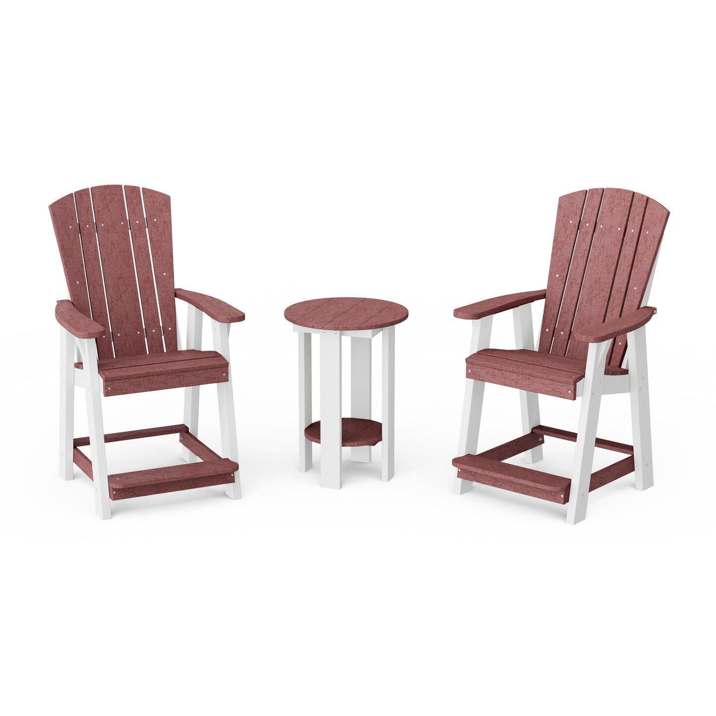 Heritage 3-Piece Balcony Counter Chair Set with Side Table